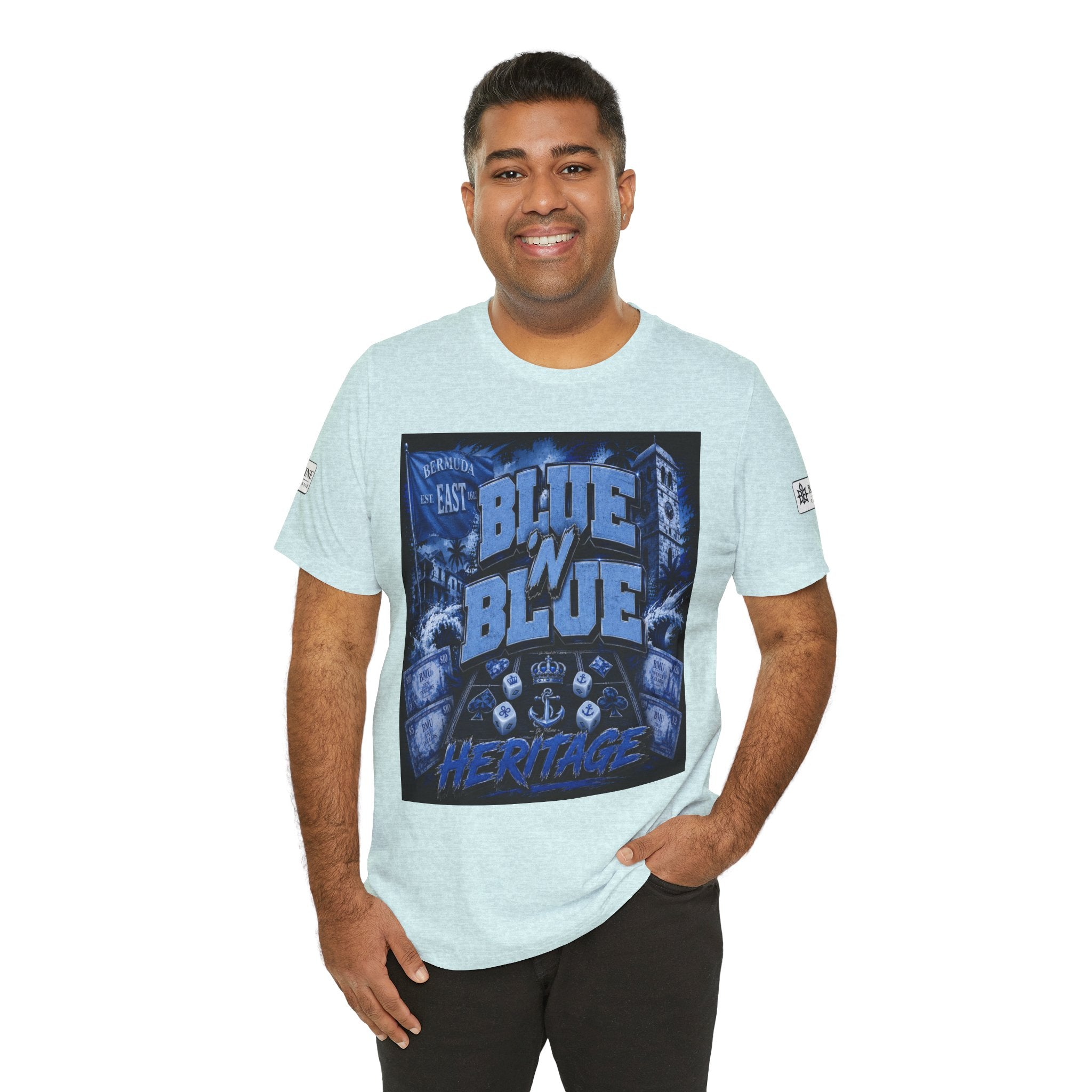 BE DIVINE™ Blue 'N Blue Heritage – I'm Here For Crown & Anchor Tee