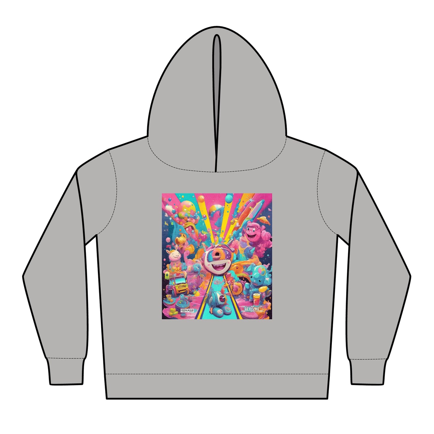 BE DIVINE™ Toddler Fleece Hoodie – Colorful Fantasy Art | Cozy Pullover for Kids (2T–5/6Y)