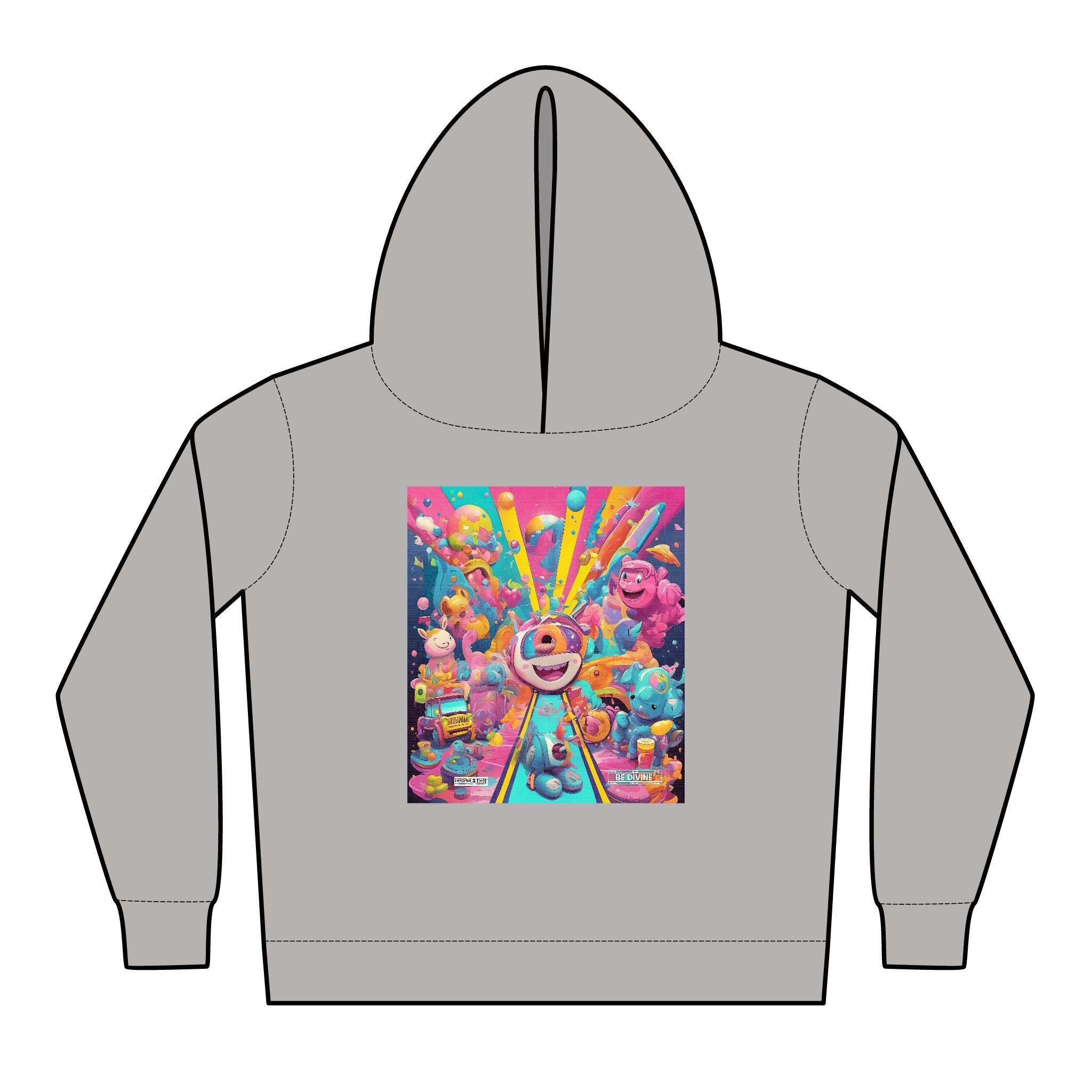 BE DIVINE™ Toddler Fleece Hoodie – Colorful Fantasy Art | Cozy Pullover for Kids (2T–5/6Y)