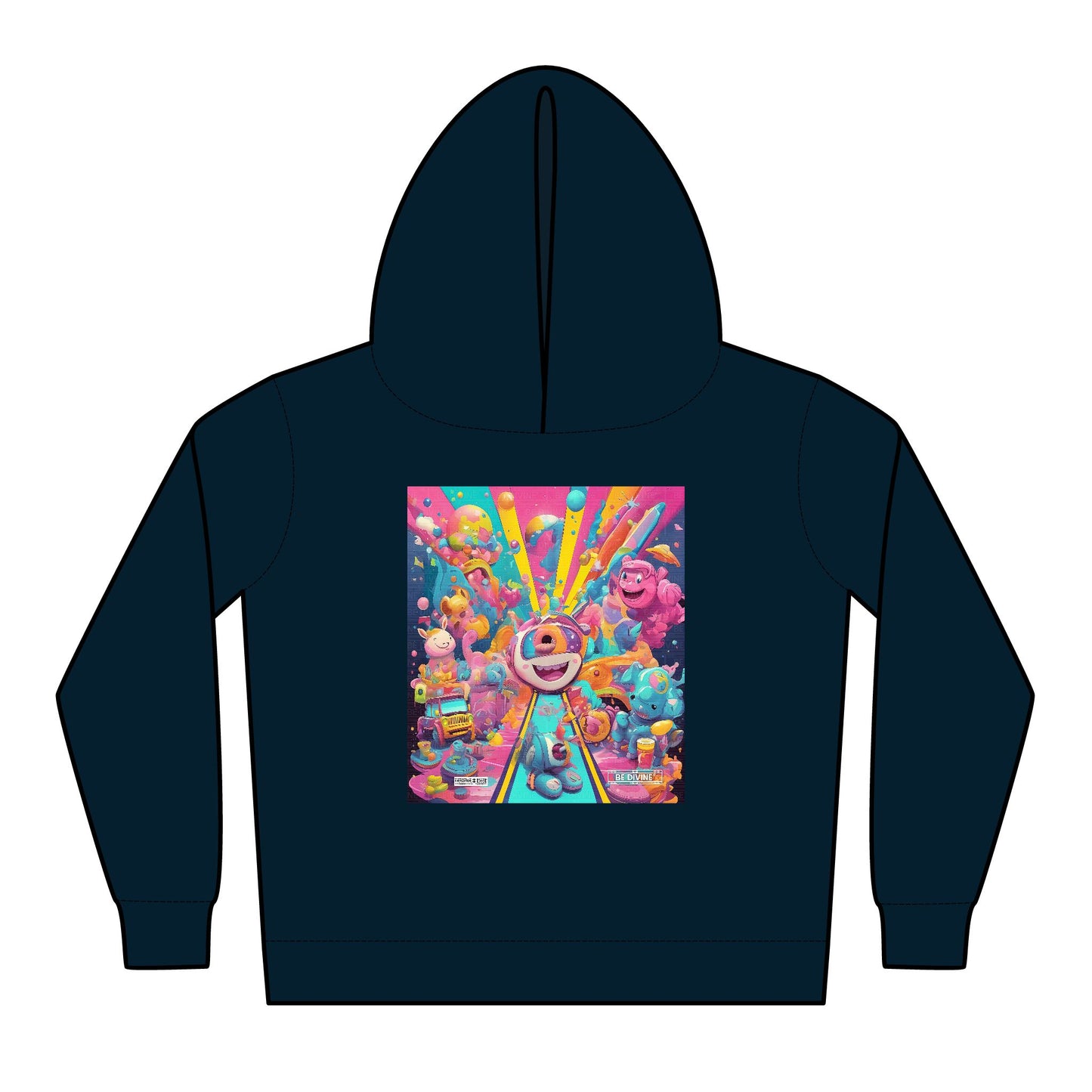BE DIVINE™ Toddler Fleece Hoodie – Colorful Fantasy Art | Cozy Pullover for Kids (2T–5/6Y)