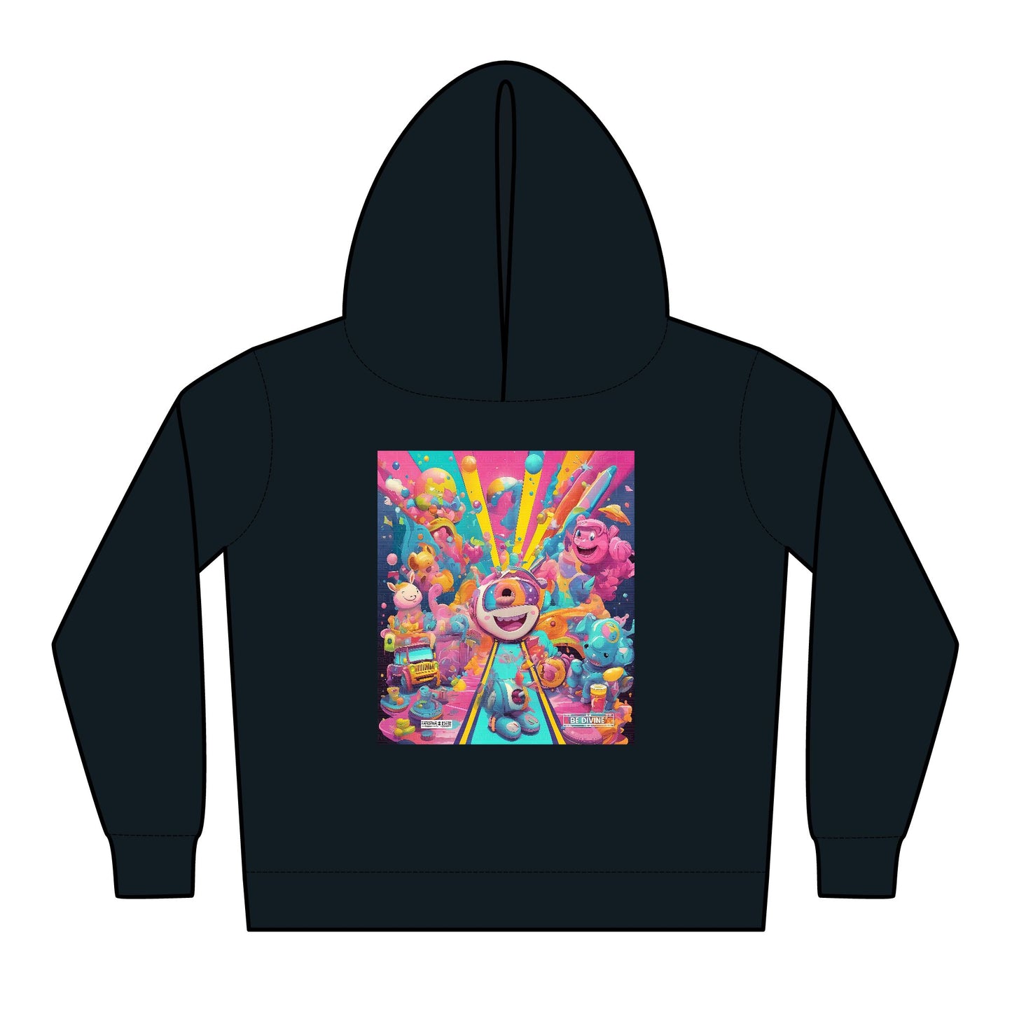 BE DIVINE™ Toddler Fleece Hoodie – Colorful Fantasy Art | Cozy Pullover for Kids (2T–5/6Y)