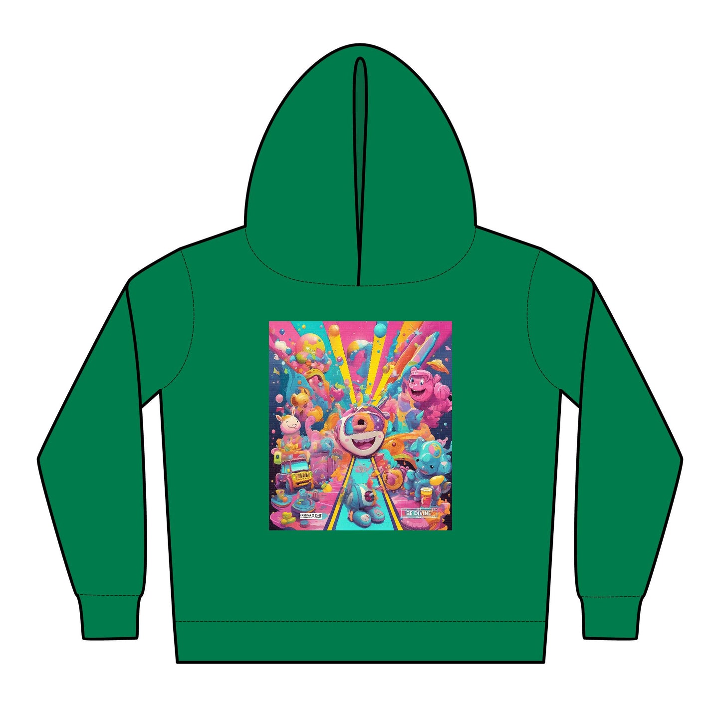 BE DIVINE™ Toddler Fleece Hoodie – Colorful Fantasy Art | Cozy Pullover for Kids (2T–5/6Y)