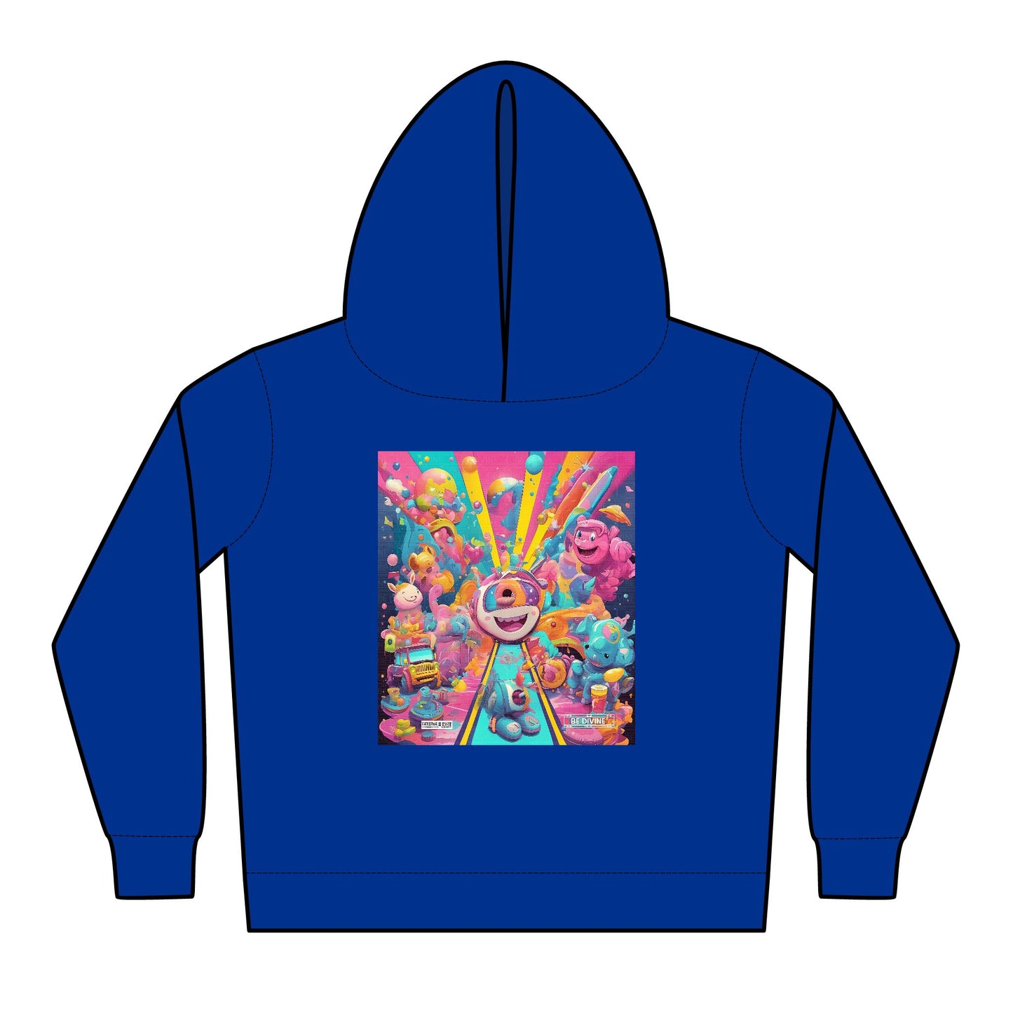 BE DIVINE™ Toddler Fleece Hoodie – Colorful Fantasy Art | Cozy Pullover for Kids (2T–5/6Y)