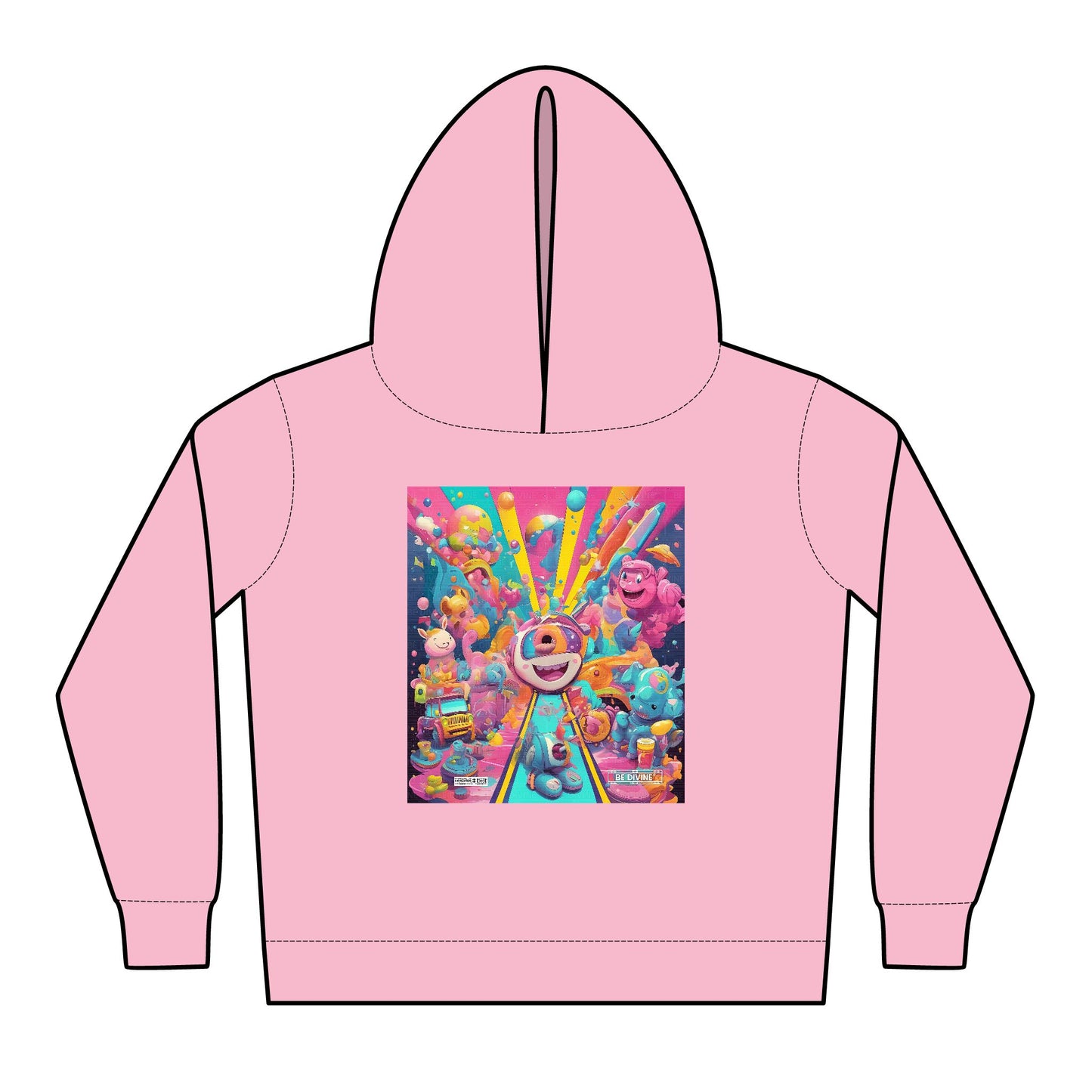 BE DIVINE™ Toddler Fleece Hoodie – Colorful Fantasy Art | Cozy Pullover for Kids (2T–5/6Y)