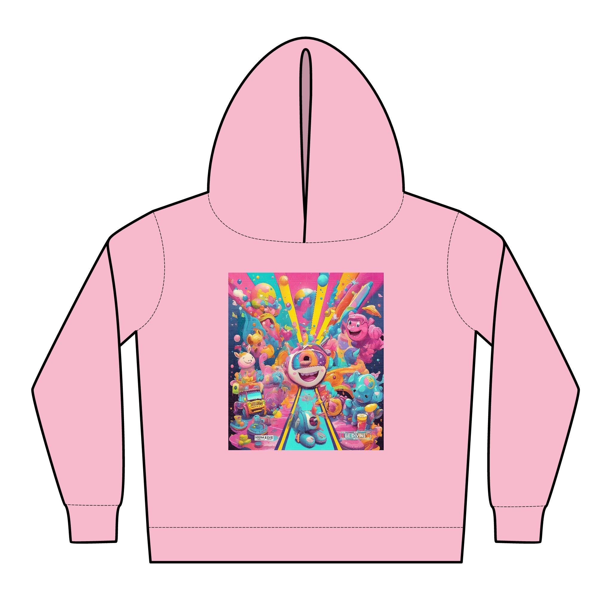 BE DIVINE™ Toddler Fleece Hoodie – Colorful Fantasy Art | Cozy Pullover for Kids (2T–5/6Y)
