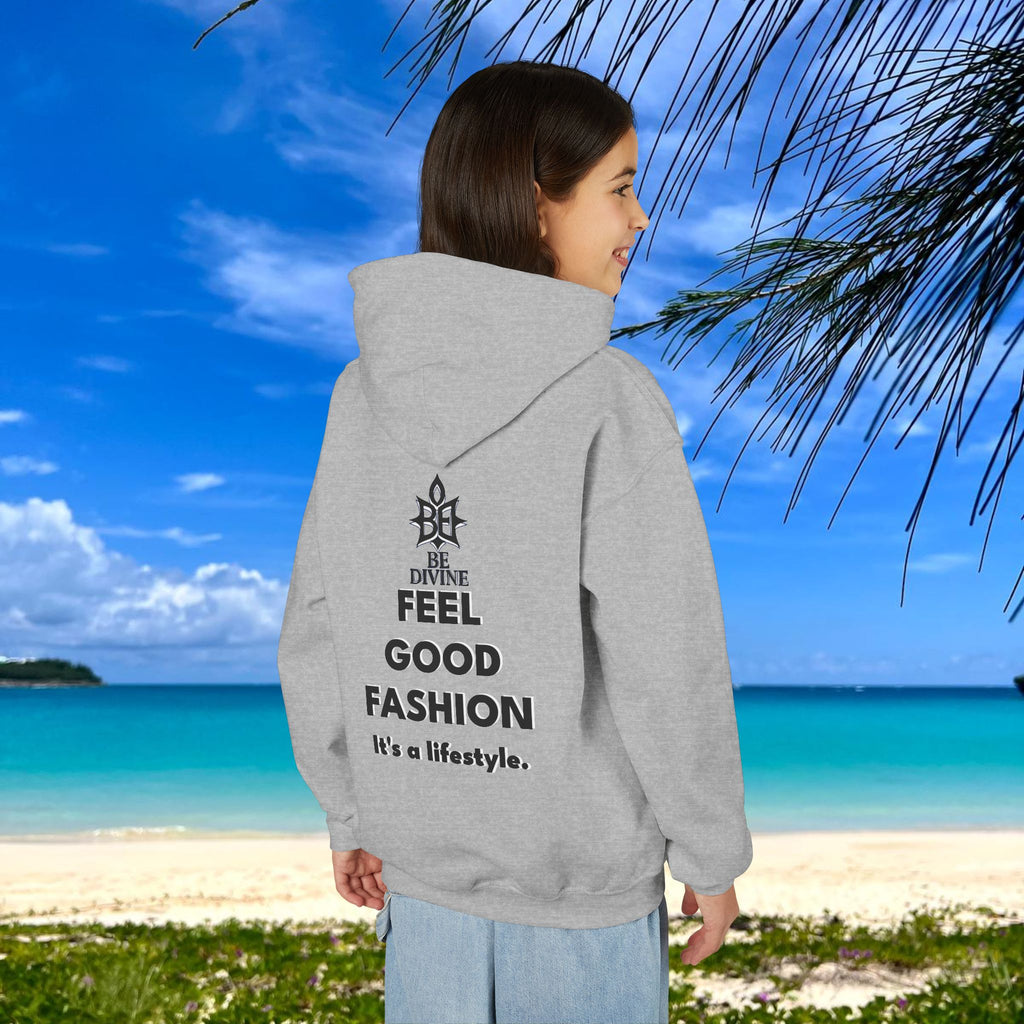 BE DIVINE™ Youth Hoodie – Gender Neutral, Soft Cotton, Inspirational Print (Youth S–XL)
