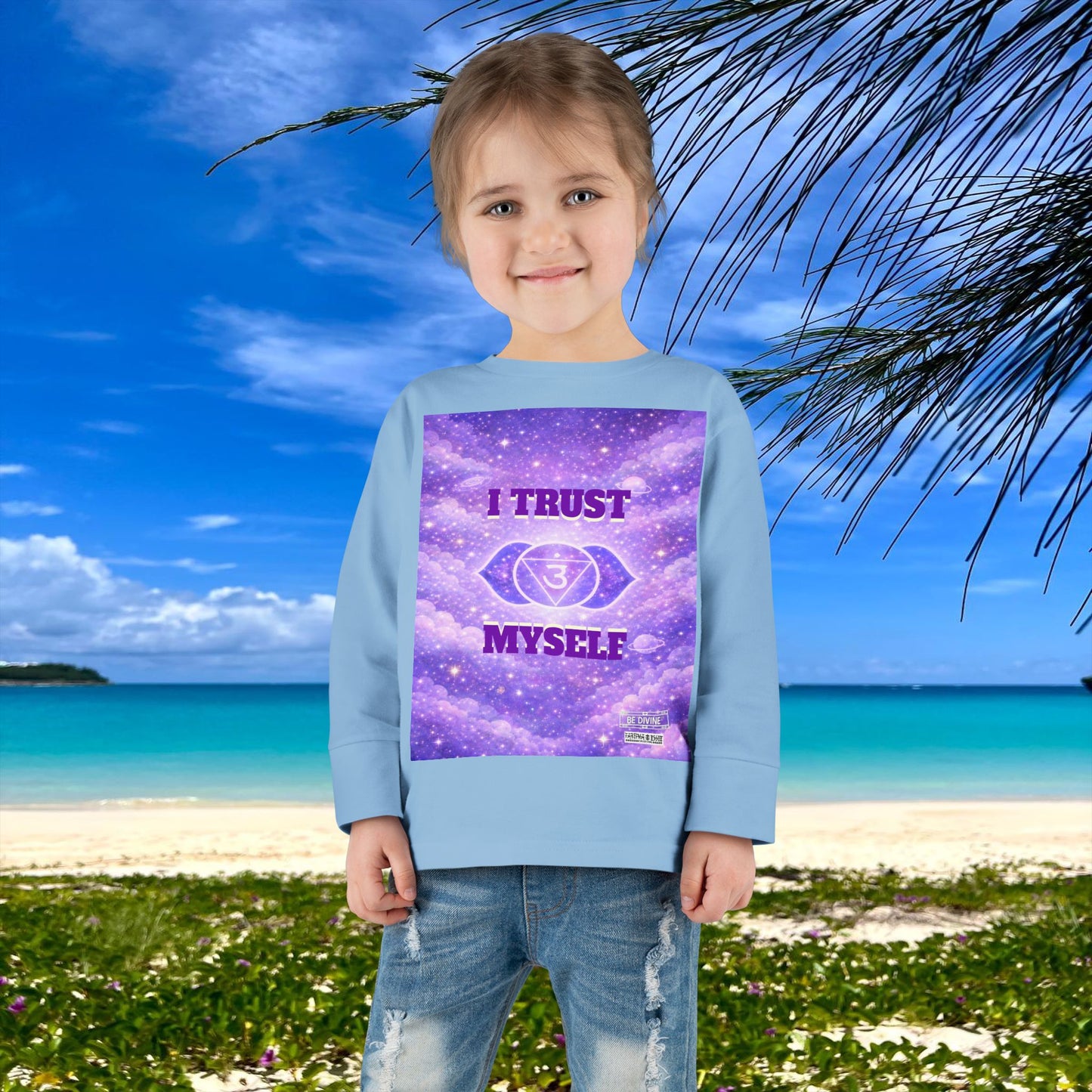 BE DIVINE™ Third Eye Chakra Toddler Long Sleeve Tee | Intuition & Inner Wisdom Shirt