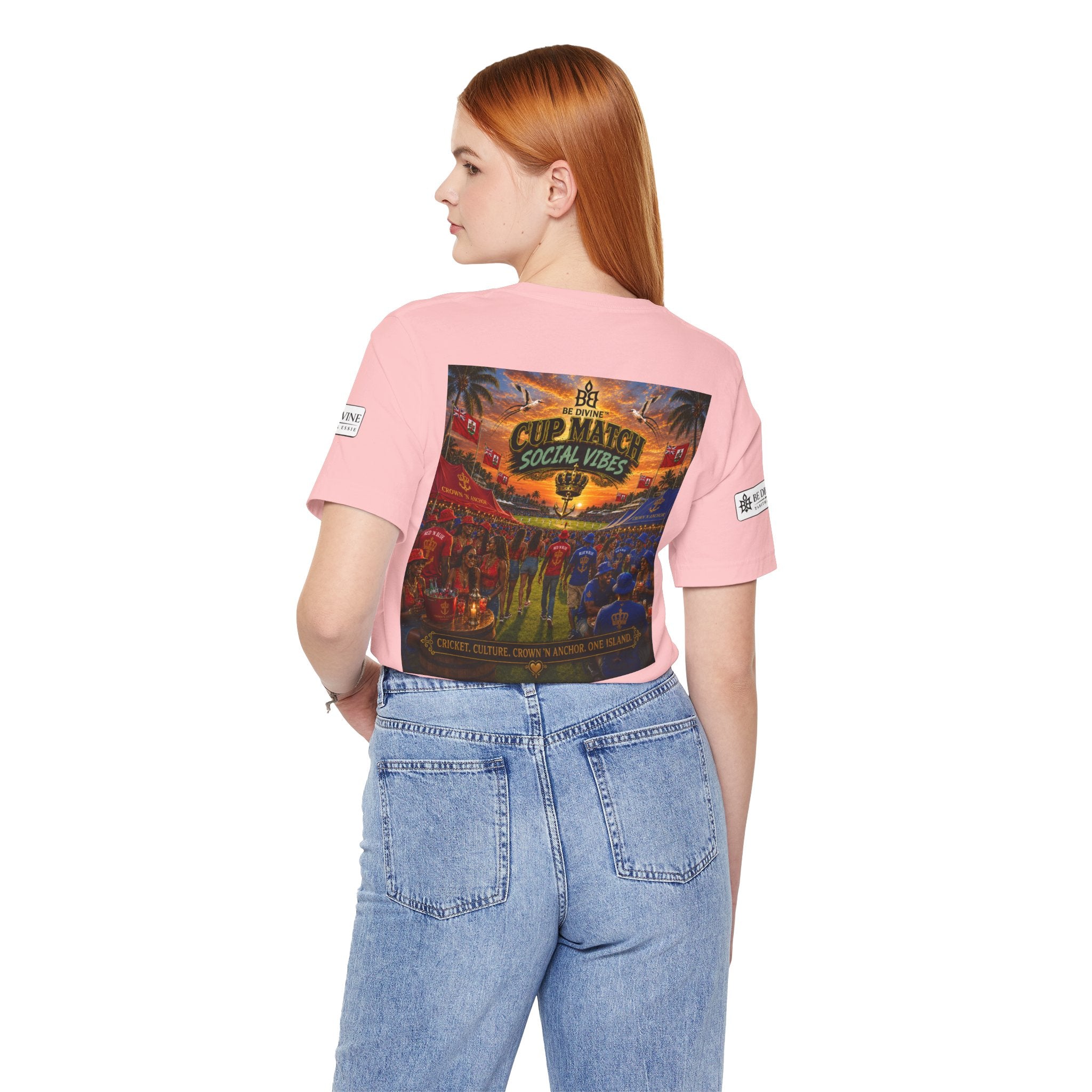 BE DIVINE™ Cup Match Social Vibes Tee – Crown 'N Anchor Edition