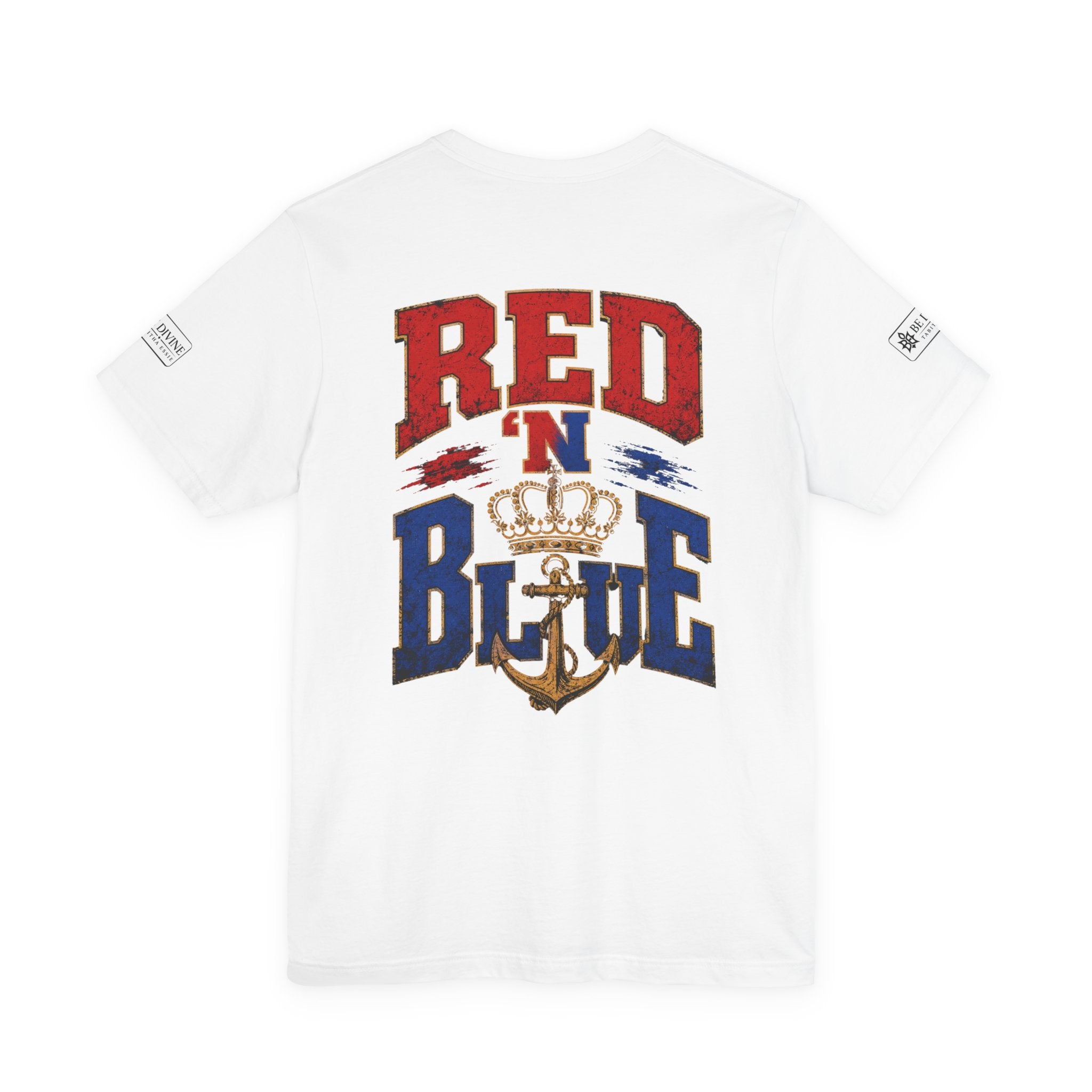 BE DIVINE™ RED 'N BLUE Tee – Crown 'N Anchor Edition