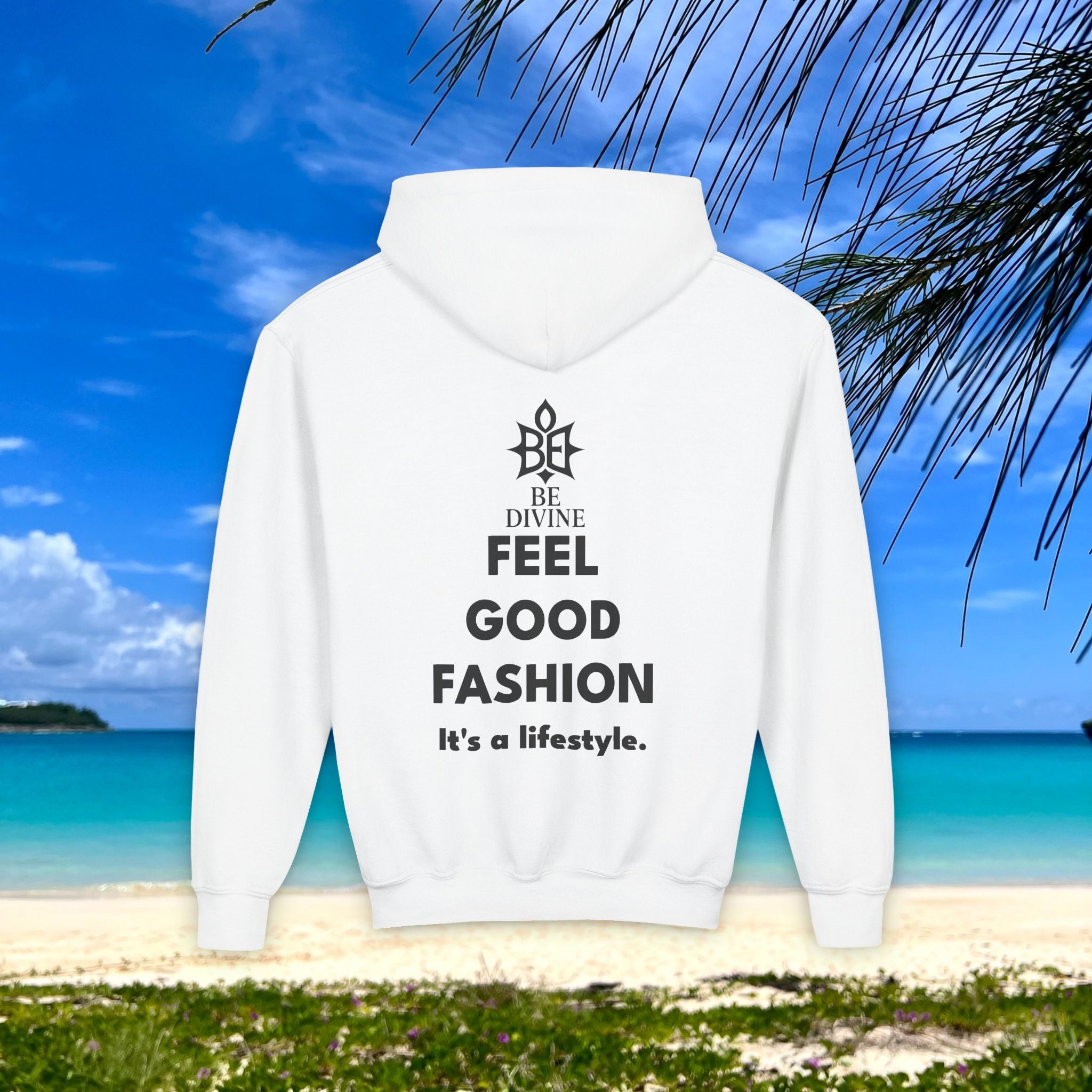 BE DIVINE™ Youth Hoodie – Gender Neutral, Soft Cotton, Inspirational Print (Youth S–XL)