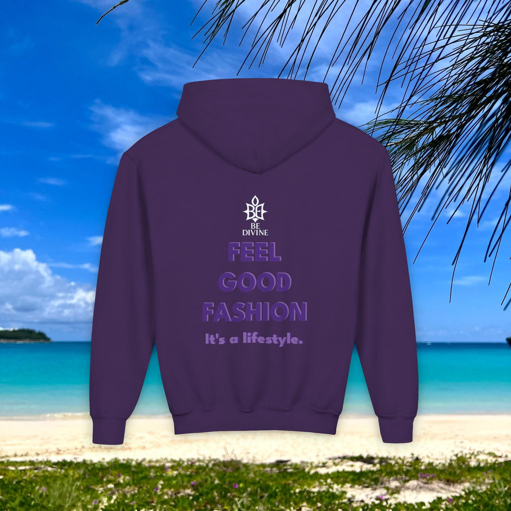 BE DIVINE™ Youth Hoodie – Gender Neutral, Soft Cotton, Inspirational Print (Youth S–XL)