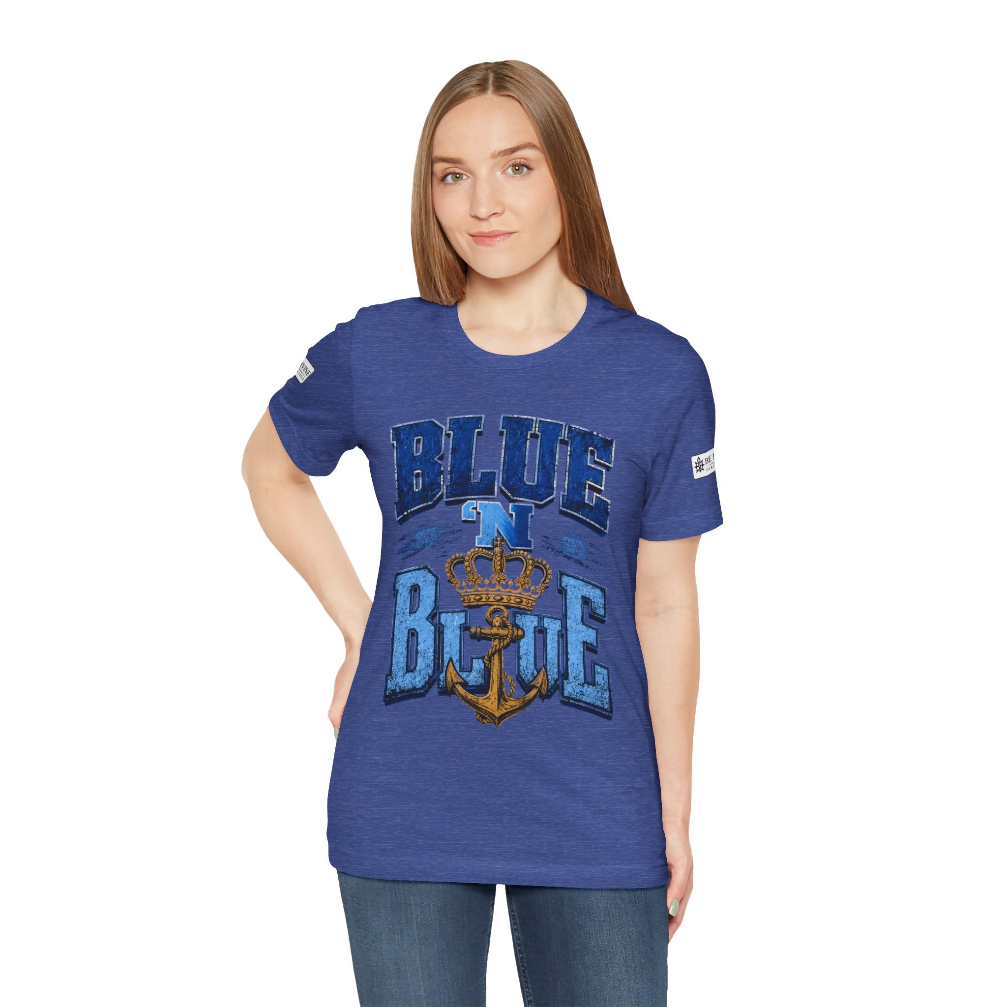 BE DIVINE™ BLUE 'N BLUE T-Shirt – Crown 'N Anchor Edition