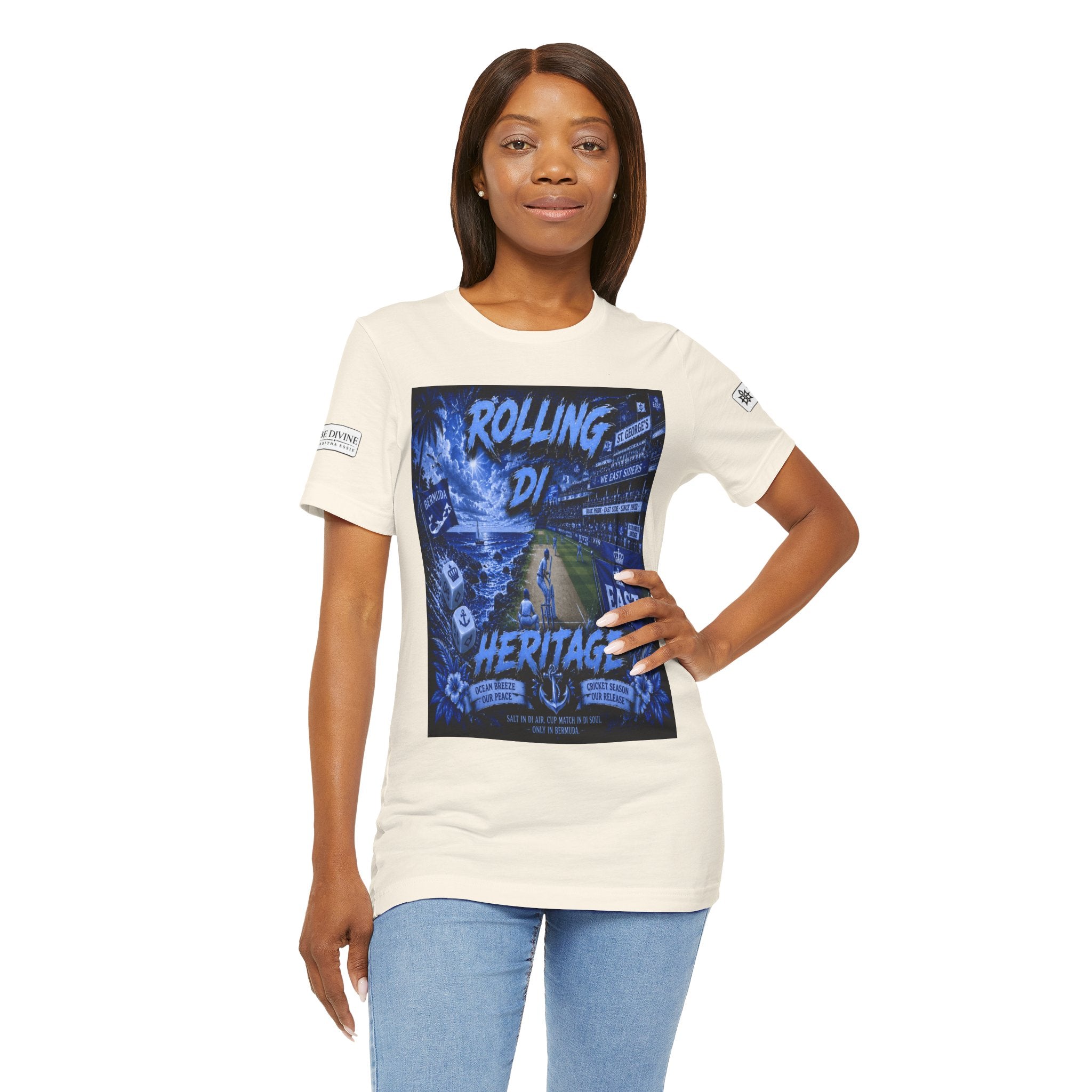 BE DIVINE™ Rolling Di Heritage – All I See Is Blue Vibes Heritage Tee