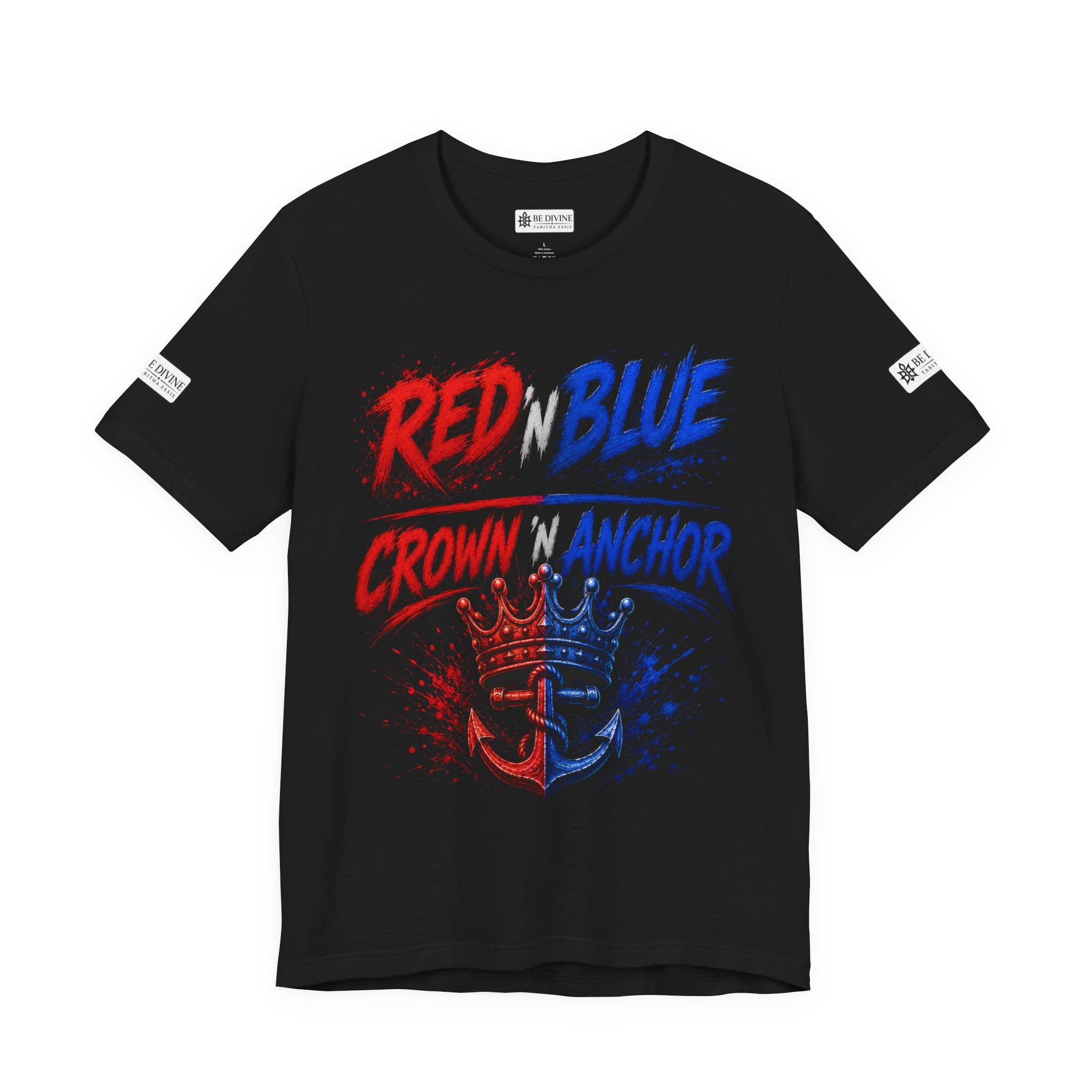 BE DIVINE™ Red ’N Blue Crown ’N Anchor Tee