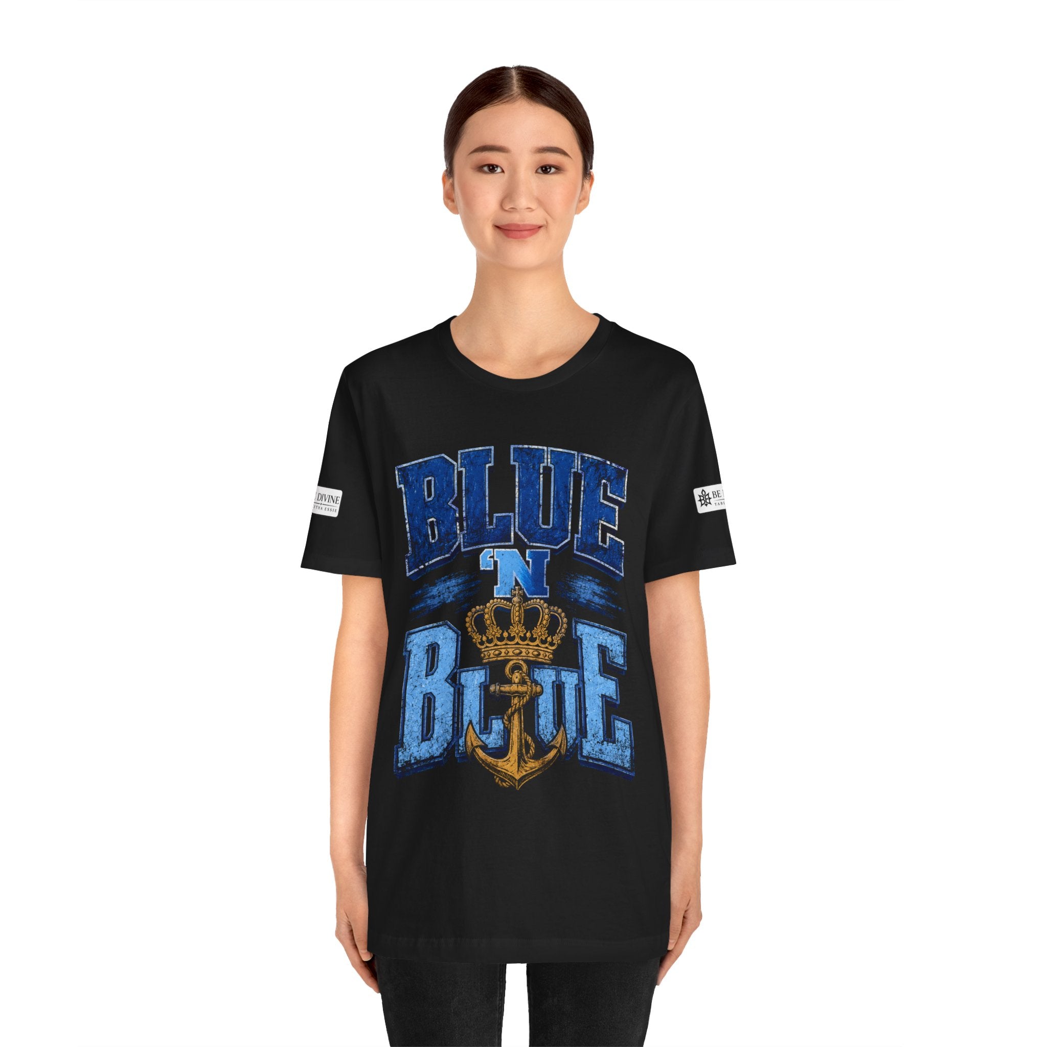 BE DIVINE™ BLUE 'N BLUE T-Shirt – Crown 'N Anchor Edition