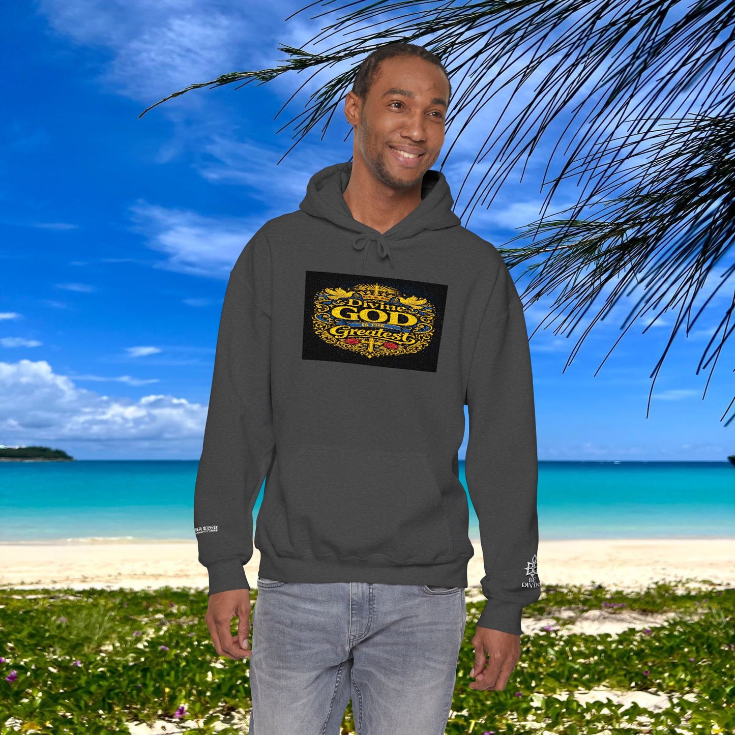 BE DIVINE™ “Divine God Is the Greatest” Embroidered Unisex Hoodie