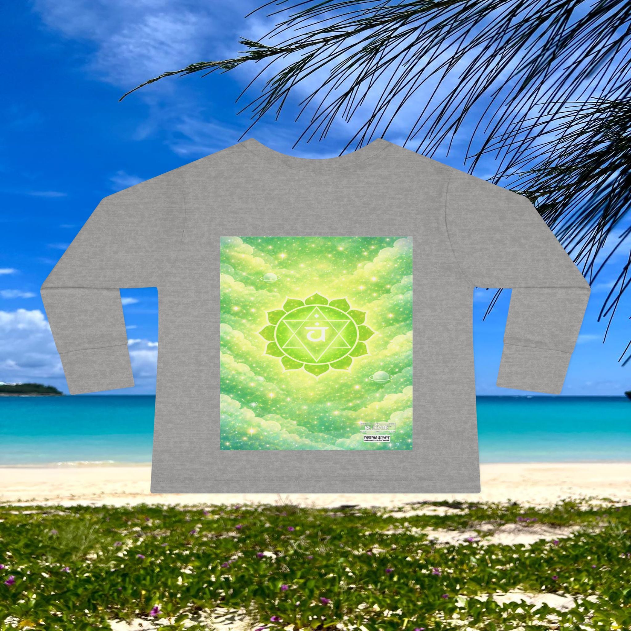 BE DIVINE™ Heart Chakra Toddler Long Sleeve Tee | Love & Compassion Affirmation Shirt