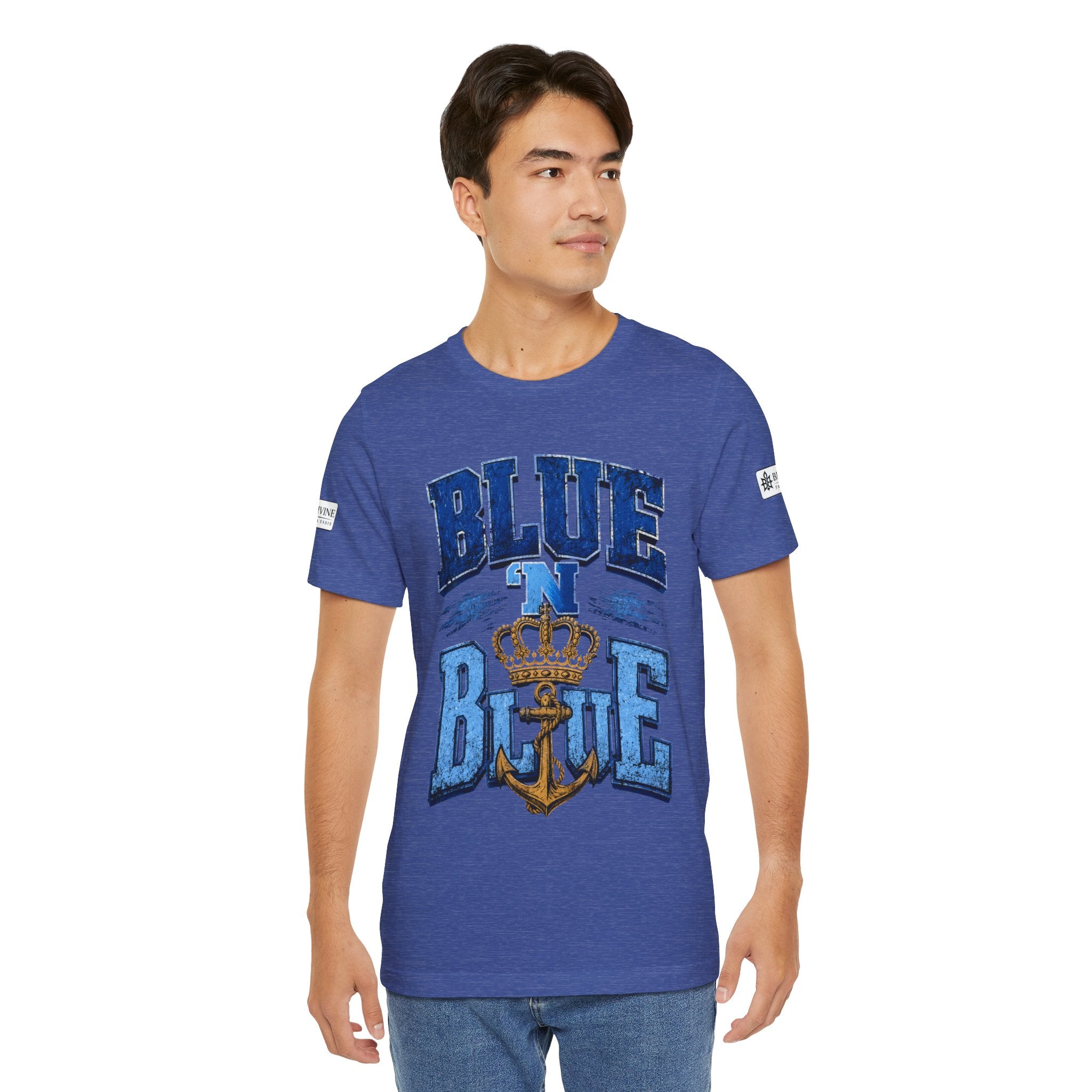 BE DIVINE™ BLUE 'N BLUE T-Shirt – Crown 'N Anchor Edition