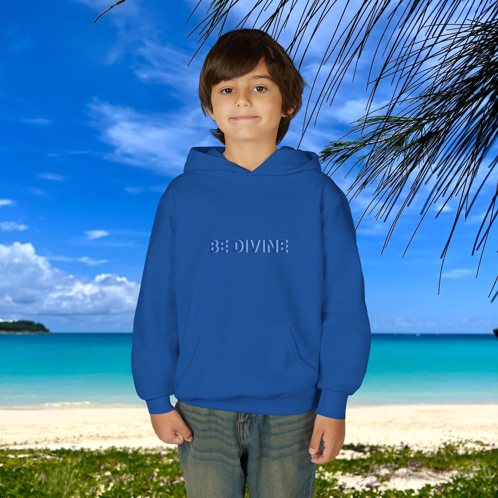BE DIVINE™ Youth Hoodie – Gender Neutral, Soft Cotton, Inspirational Print (Youth S–XL)