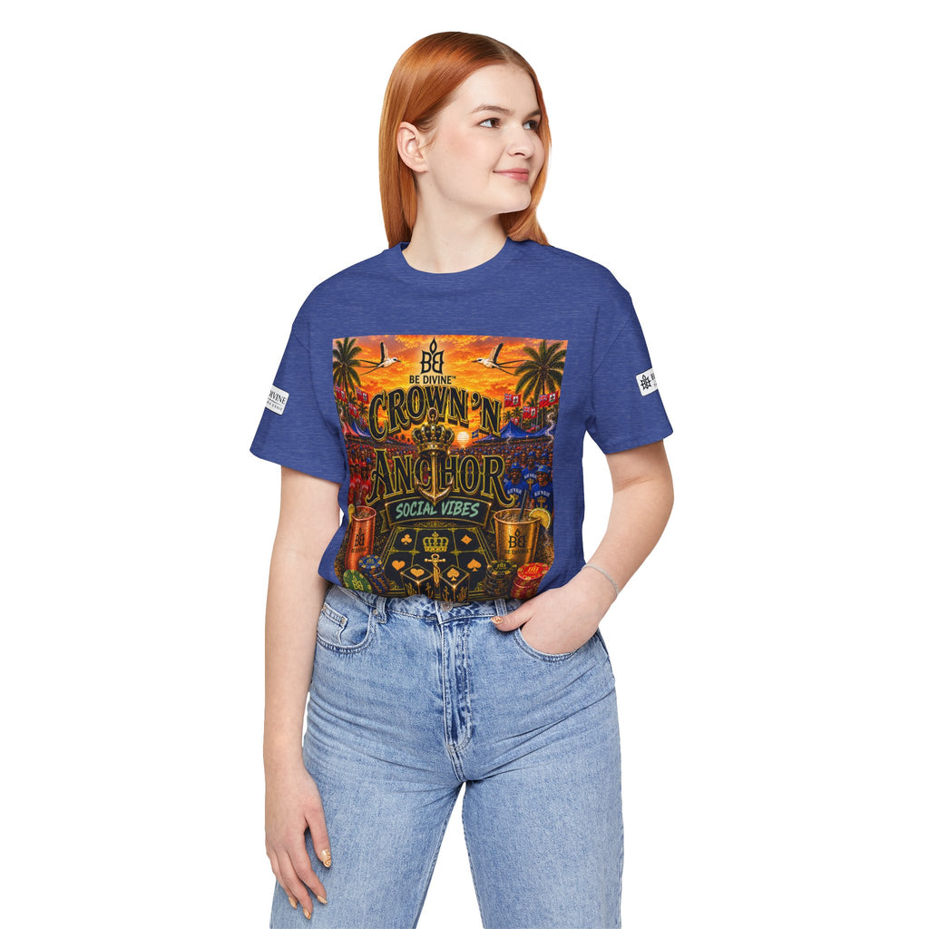BE DIVINE™ Cup Match Social Vibes Tee – Crown 'N Anchor Edition