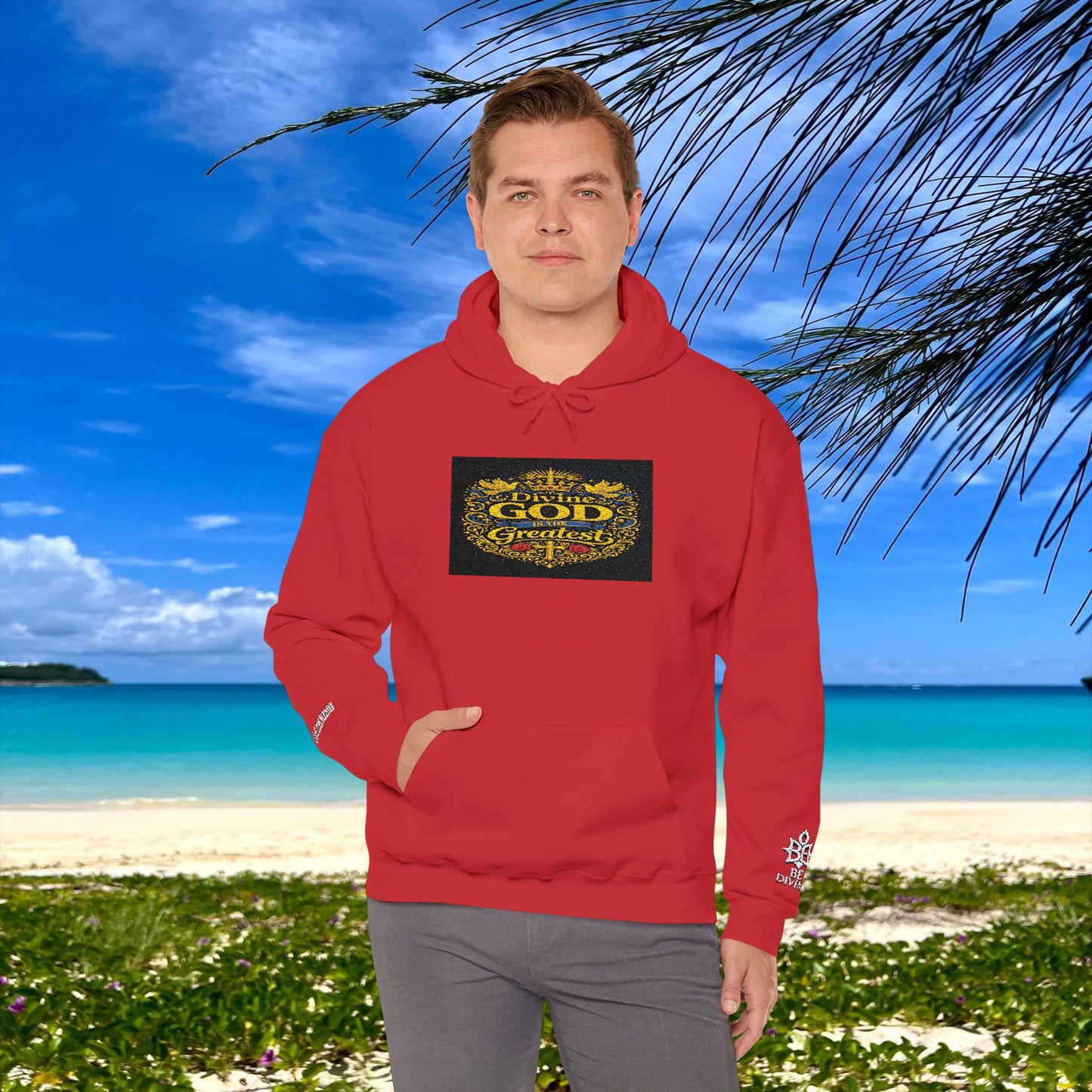 BE DIVINE™ “Divine God Is the Greatest” Embroidered Unisex Hoodie