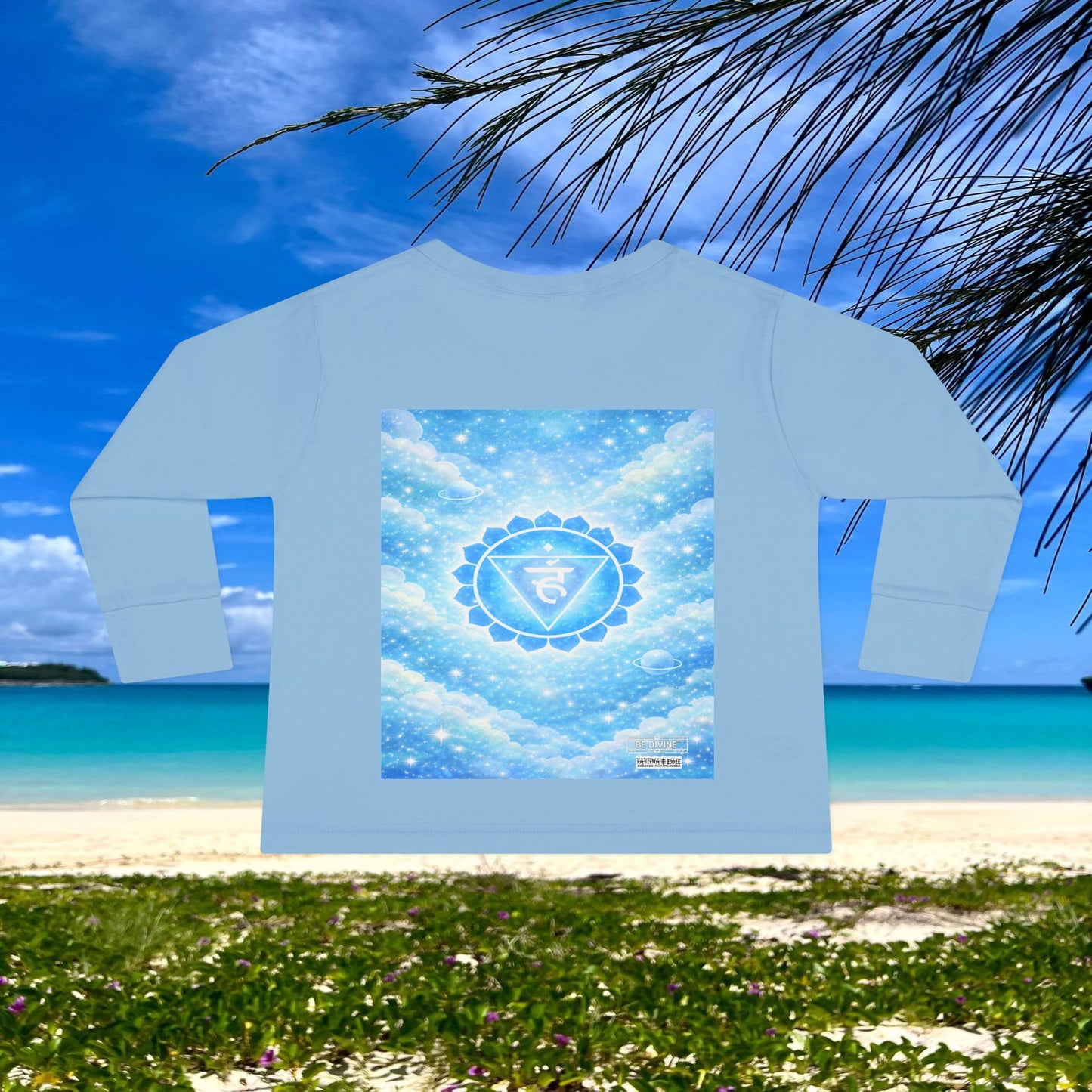 BE DIVINE™ Throat Chakra Toddler Long Sleeve Tee | Communication & Self-Expression Shirt