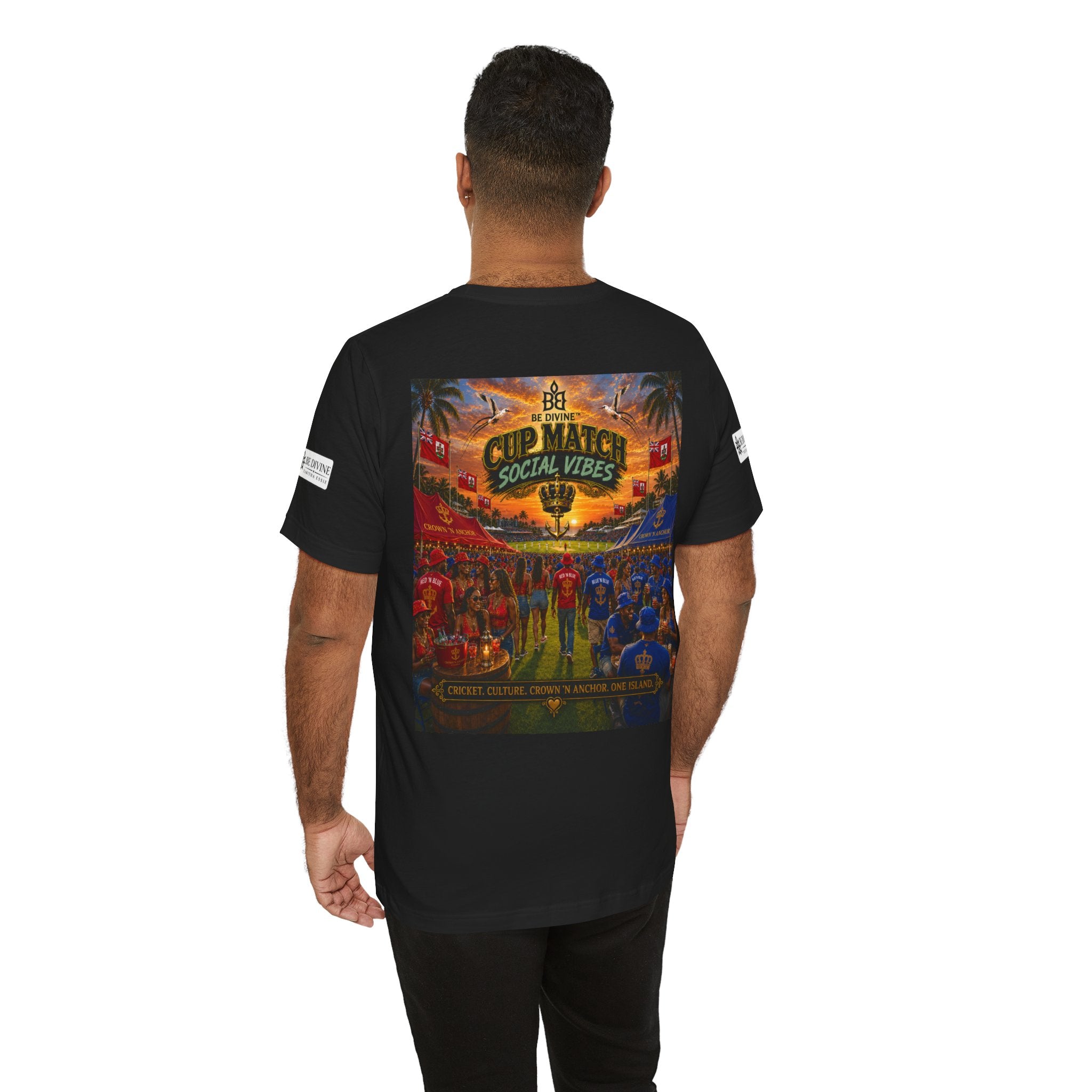 BE DIVINE™ Cup Match Social Vibes Tee – Crown 'N Anchor Edition