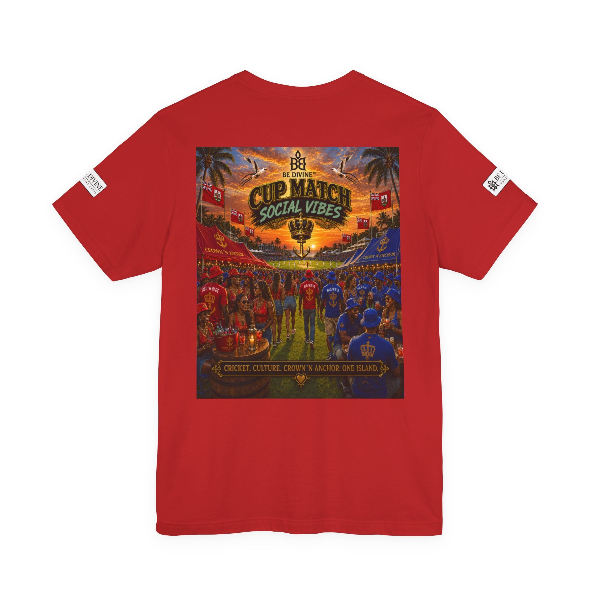 BE DIVINE™ Cup Match Social Vibes Tee – Crown 'N Anchor Edition