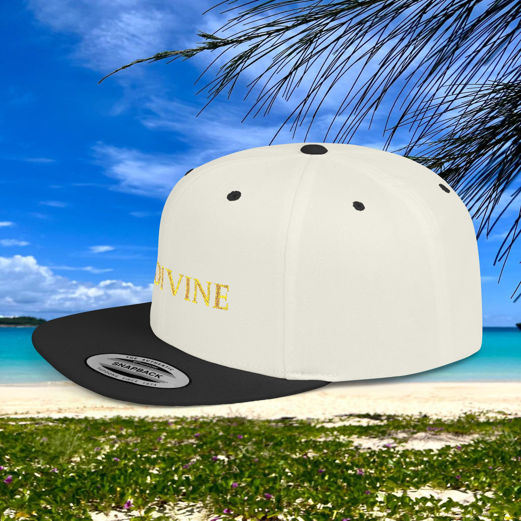 BE DIVINE™ Premium Snapback Cap – Embroidered Gold
