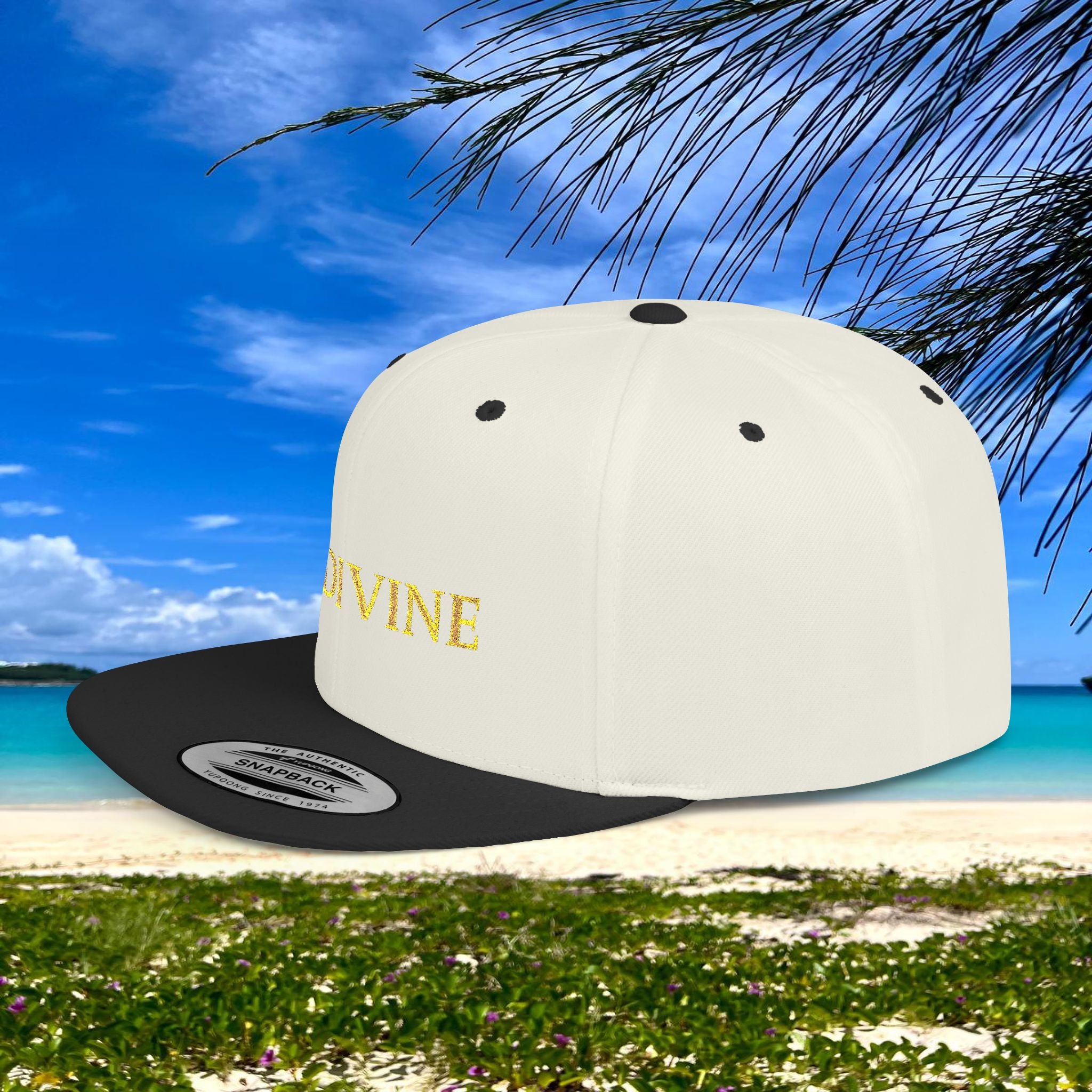 BE DIVINE™ Premium Snapback Cap – Embroidered Gold