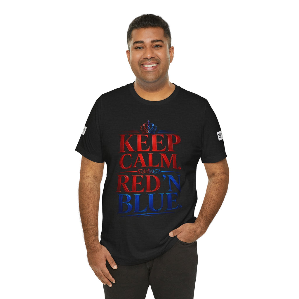 BE DIVINE™ Keep Calm. Red ’N Blue. Tee