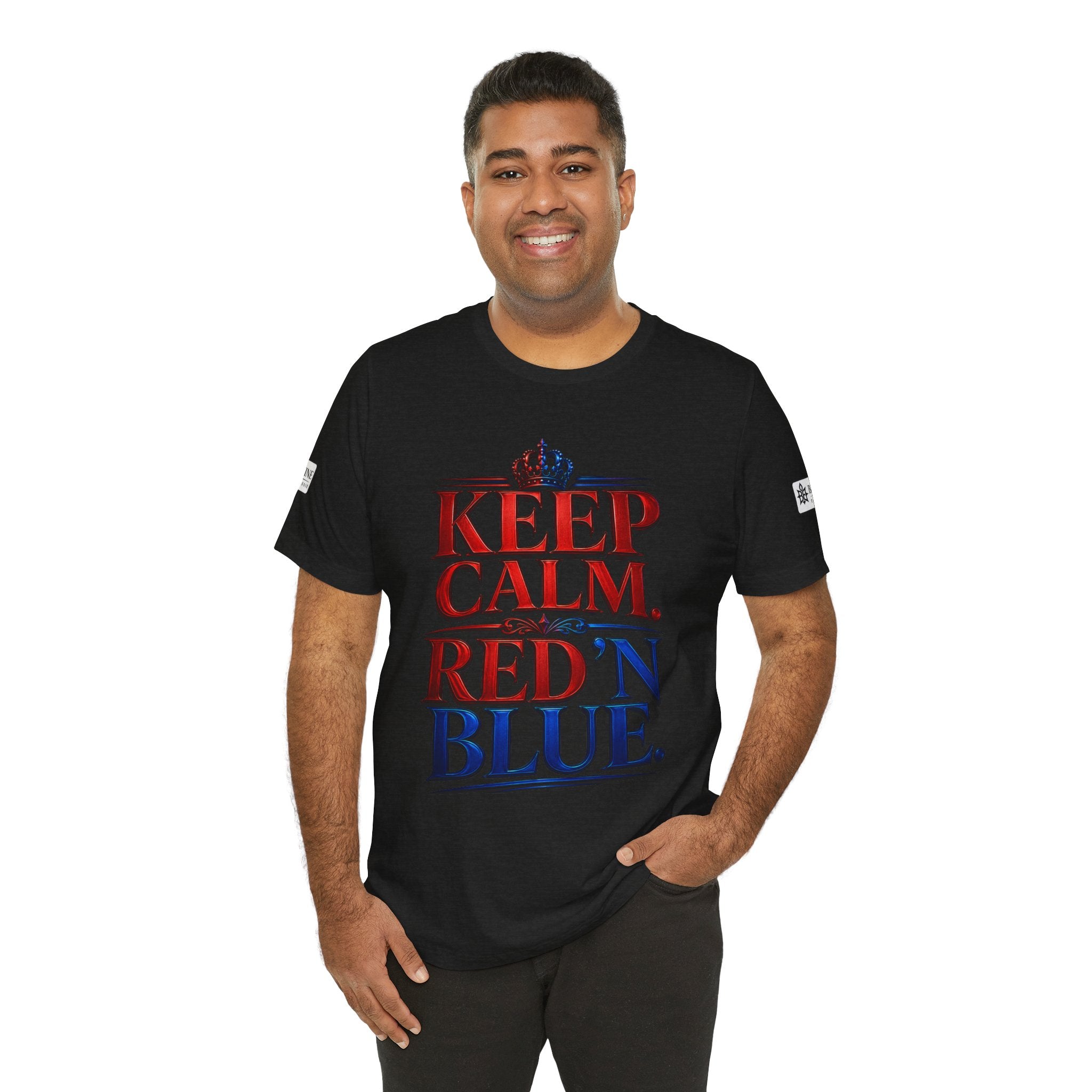 BE DIVINE™ Keep Calm. Red ’N Blue. Tee