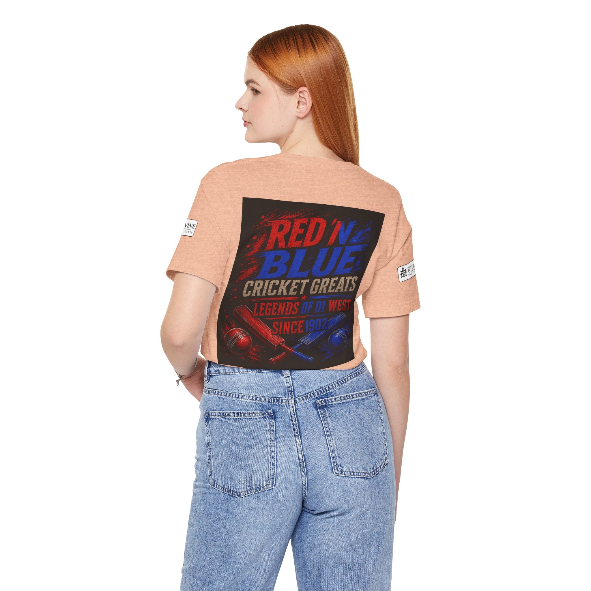 BE DIVINE™ Red ’N Blue Cricket Greats Tee