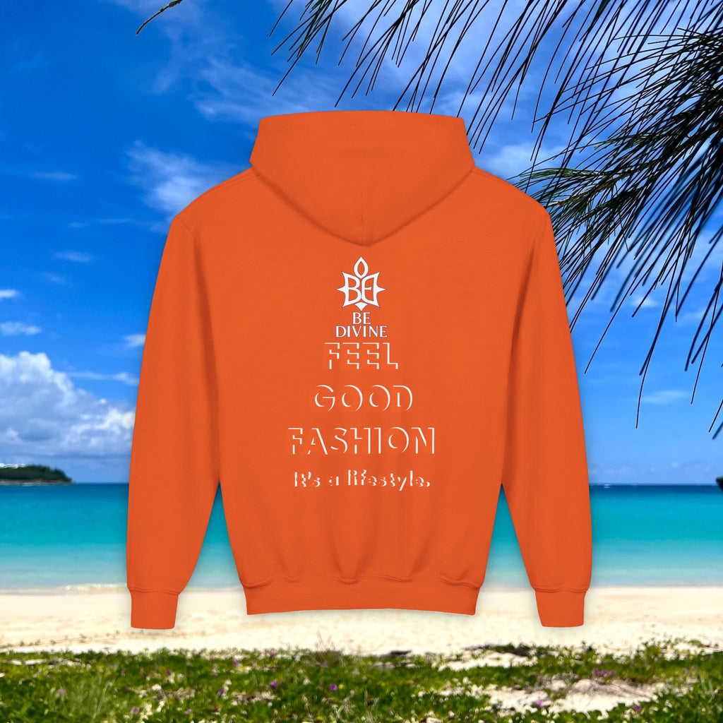 BE DIVINE™ Youth Hoodie – Gender Neutral, Soft Cotton, Inspirational Print (Youth S–XL)