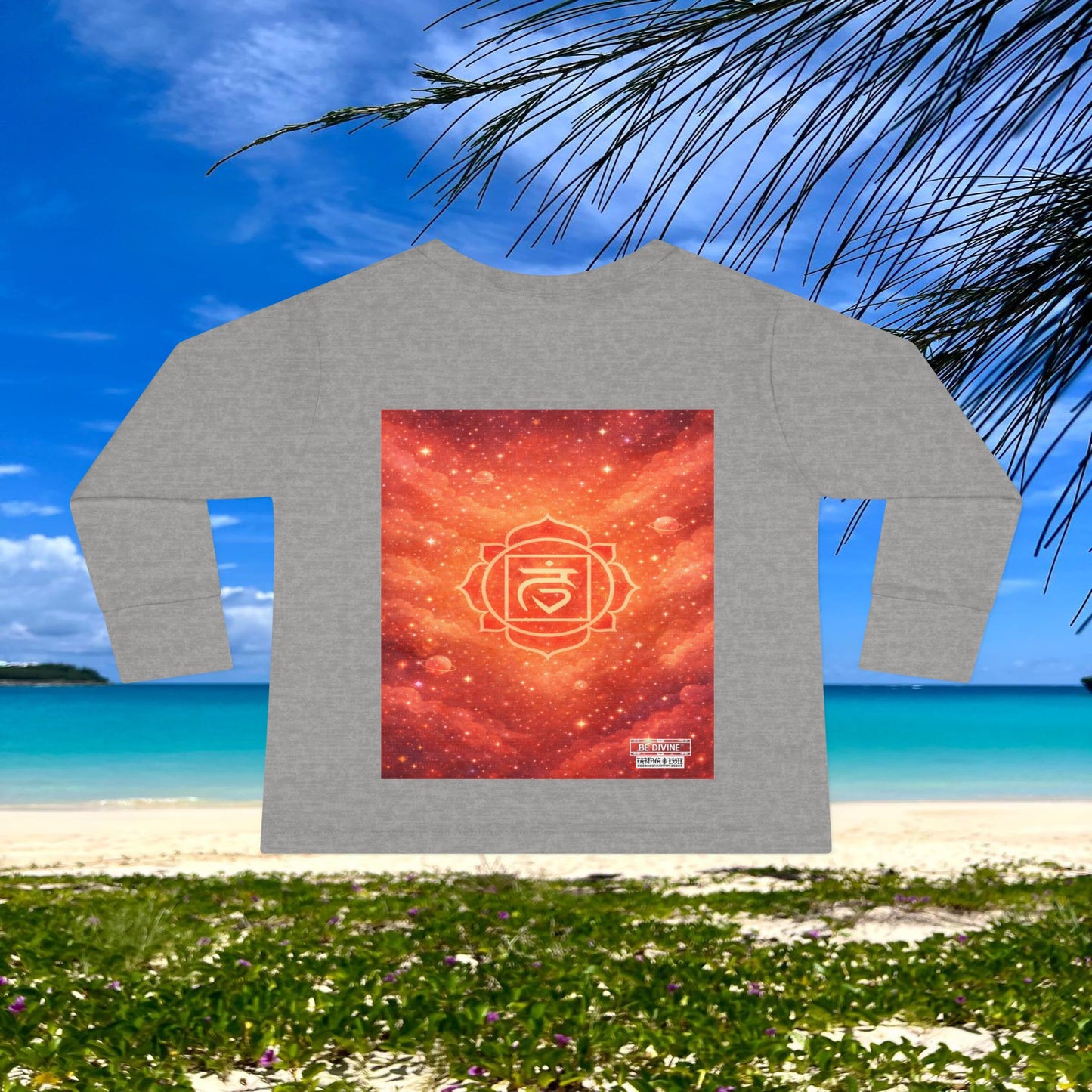 BE DIVINE™ Root Chakra Toddler Long Sleeve Tee | Safety & Security Affirmation Shirt