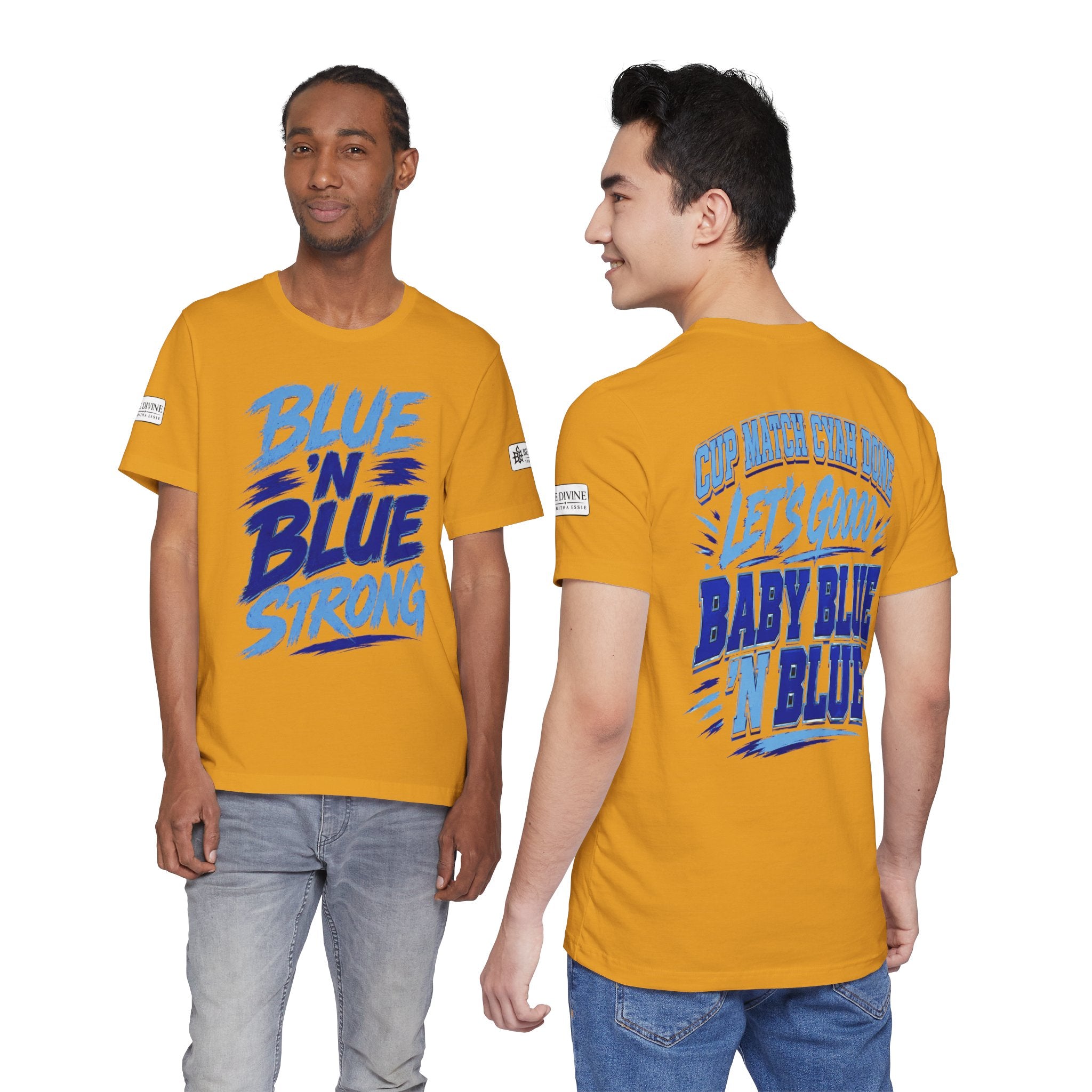 BE DIVINE™ Blue 'N Blue Strong Tee – Let's Gooo Baby Blue 'N Blue Edition