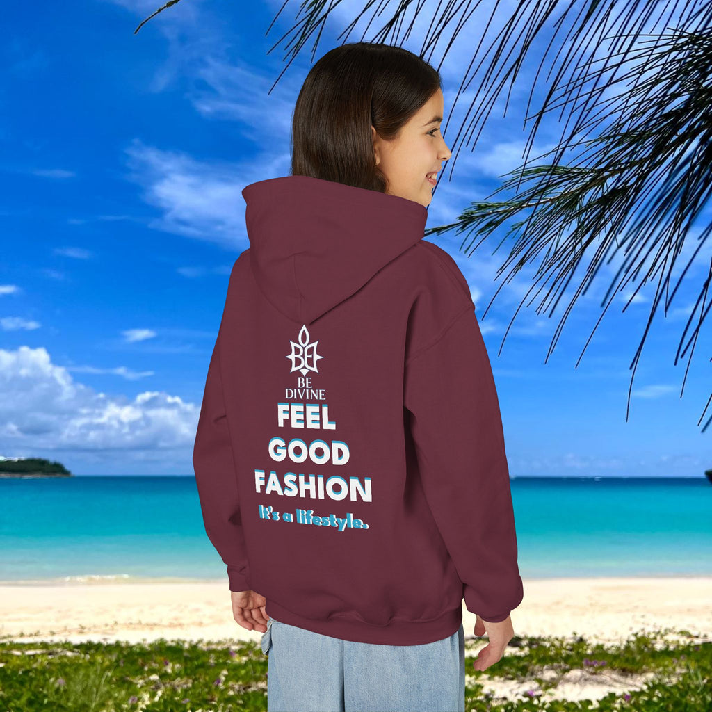 BE DIVINE™ Youth Hoodie – Gender Neutral, Soft Cotton, Inspirational Print (Youth S–XL)