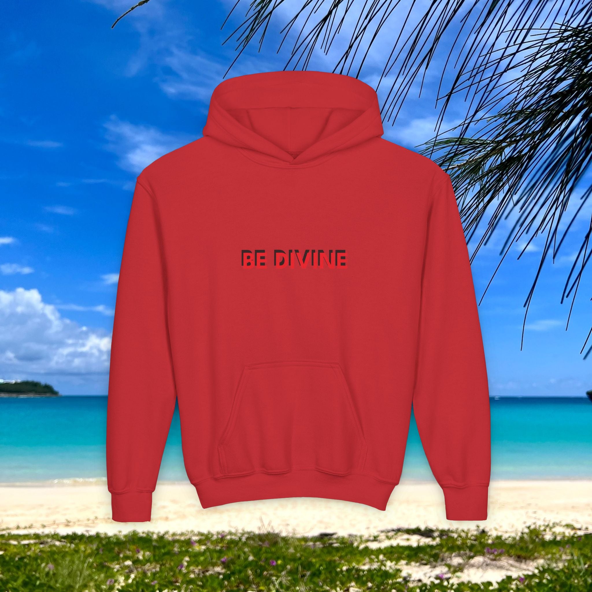 BE DIVINE™ Youth Hoodie – Gender Neutral, Soft Cotton, Inspirational Print (Youth S–XL)