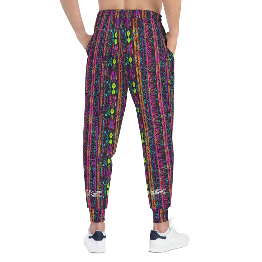 BE DIVINE™ Abstract Neon Unisex Athletic Joggers - by Tabitha Essie