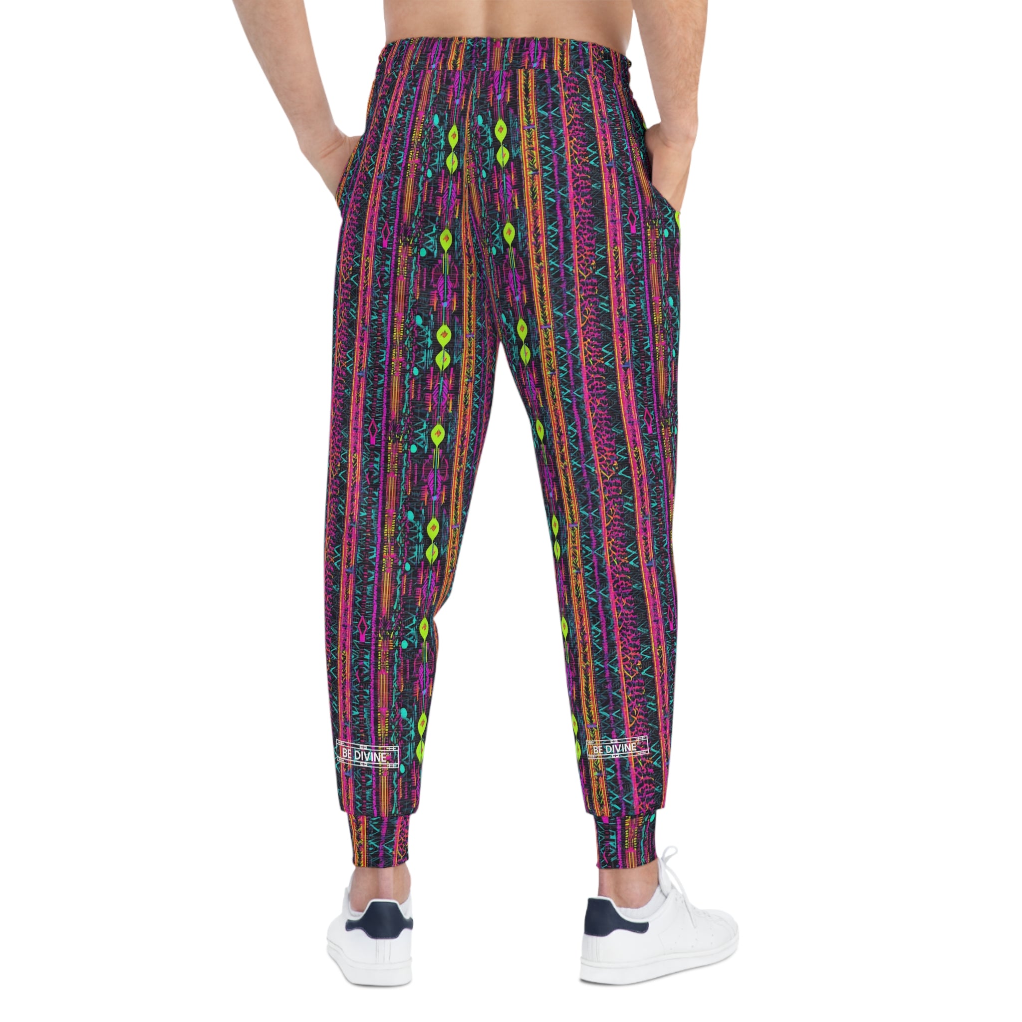 BE DIVINE™ Abstract Neon Unisex Athletic Joggers - by Tabitha Essie