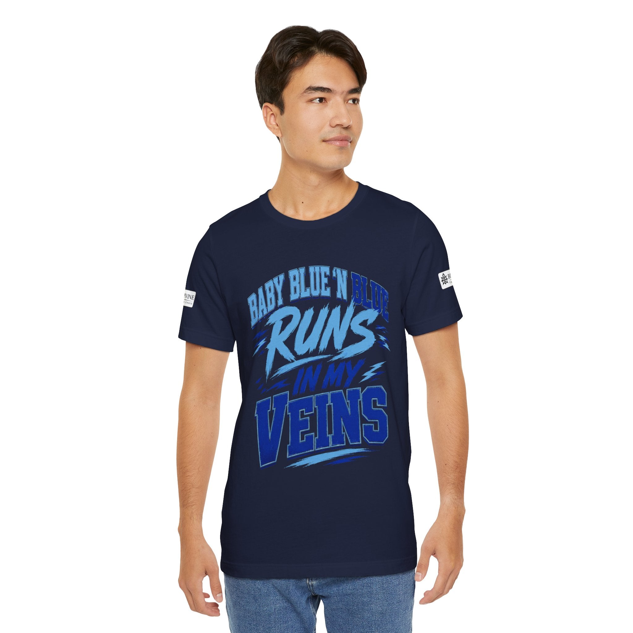 BE DIVINE™ Baby Blue 'N Blue Runs In My Veins Through 'N Through Tee