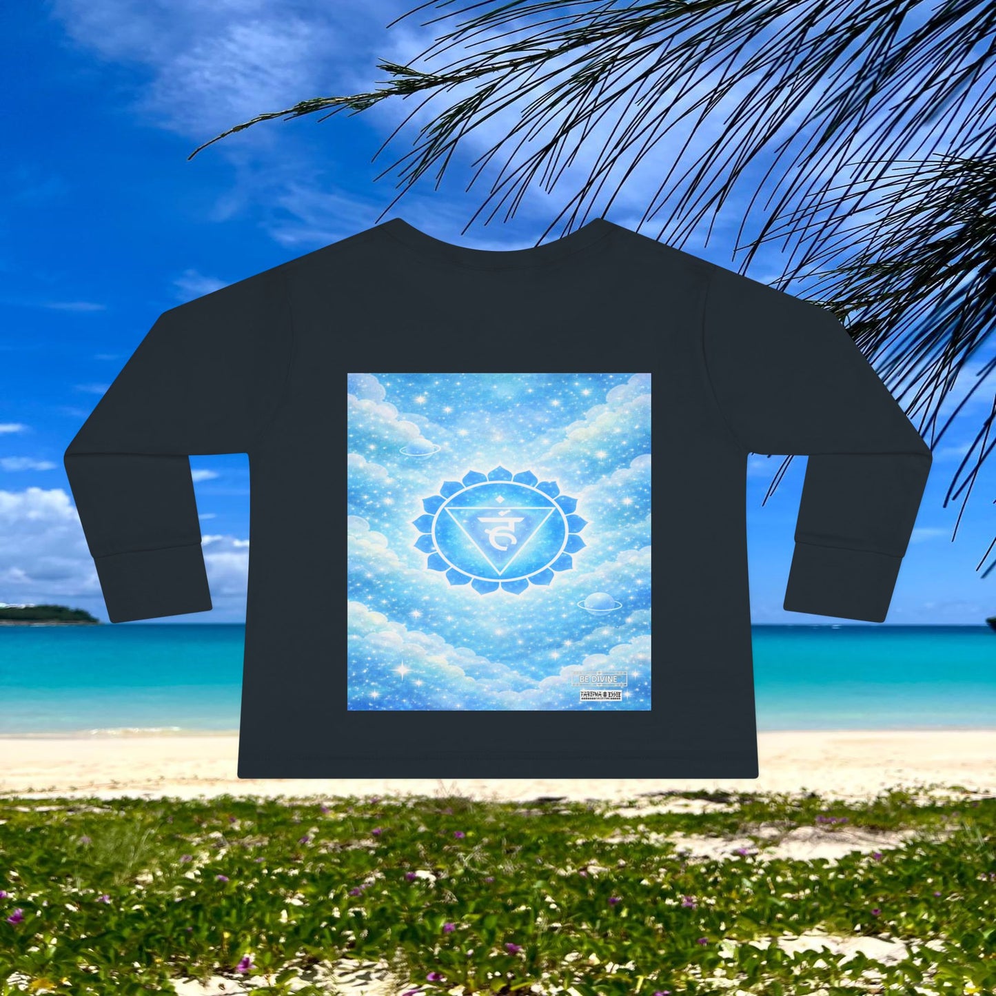 BE DIVINE™ Throat Chakra Toddler Long Sleeve Tee | Communication & Self-Expression Shirt