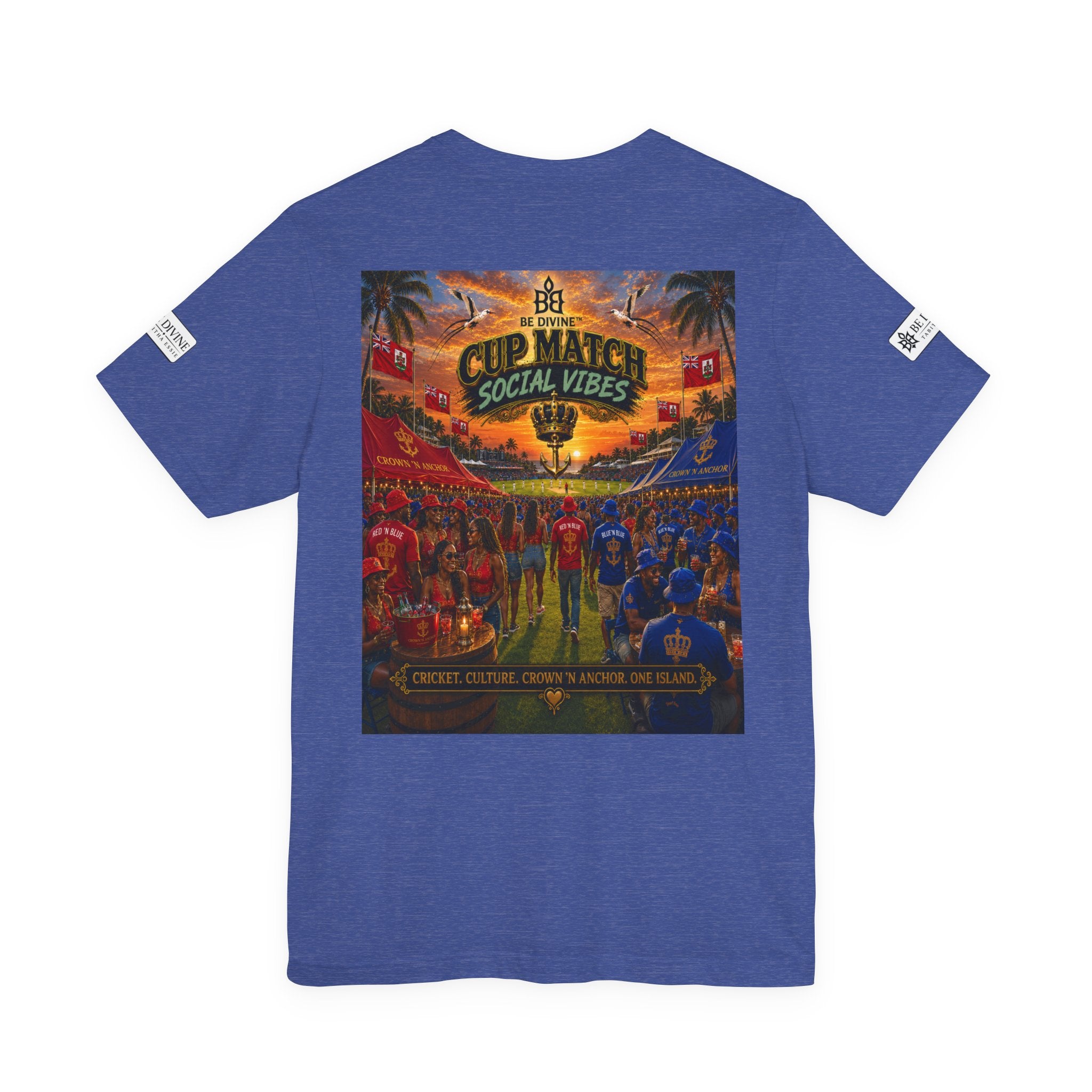 BE DIVINE™ Cup Match Social Vibes Tee – Crown 'N Anchor Edition