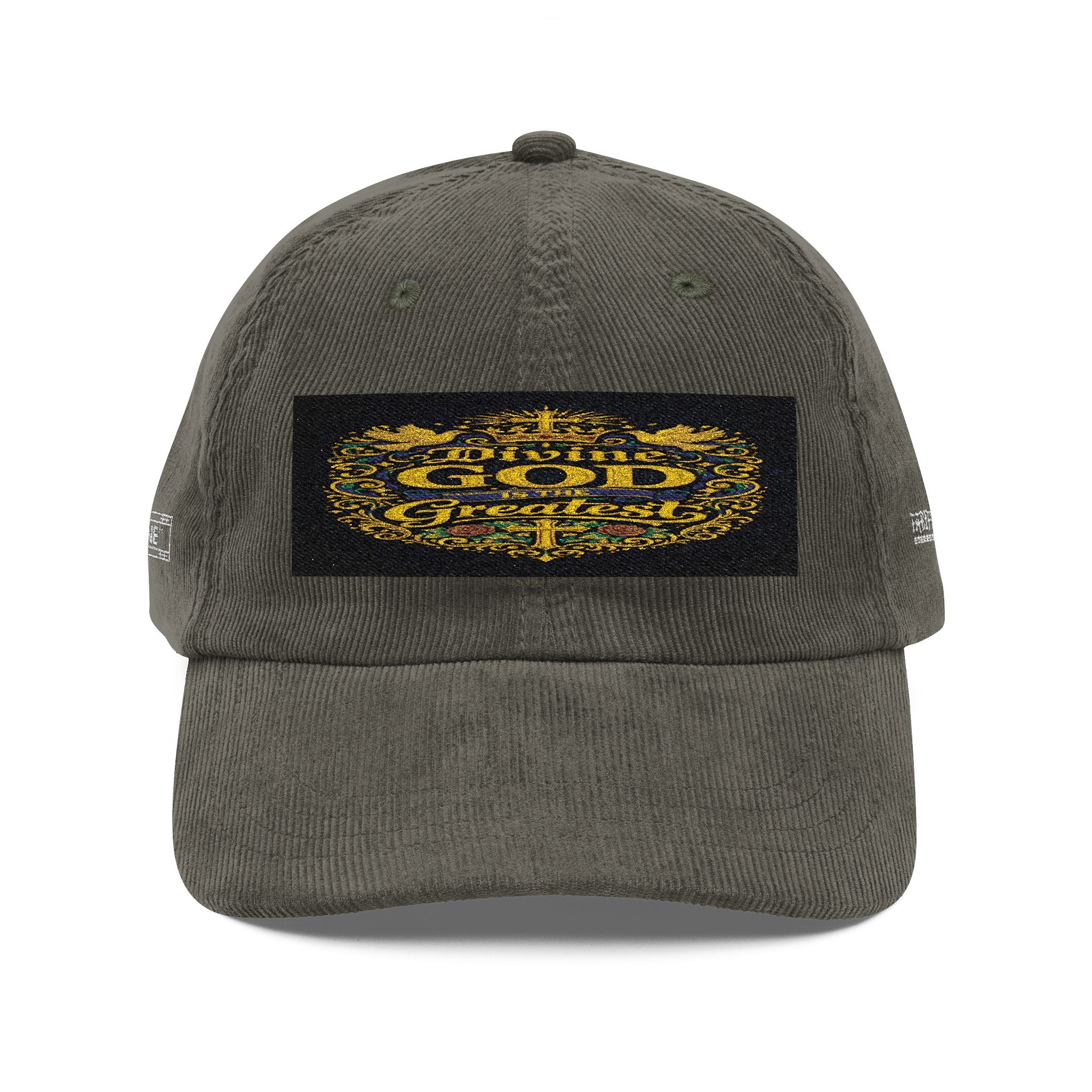 BE DIVINE™ “Divine God Is the Greatest” Vintage Corduroy Cap - Embroidered