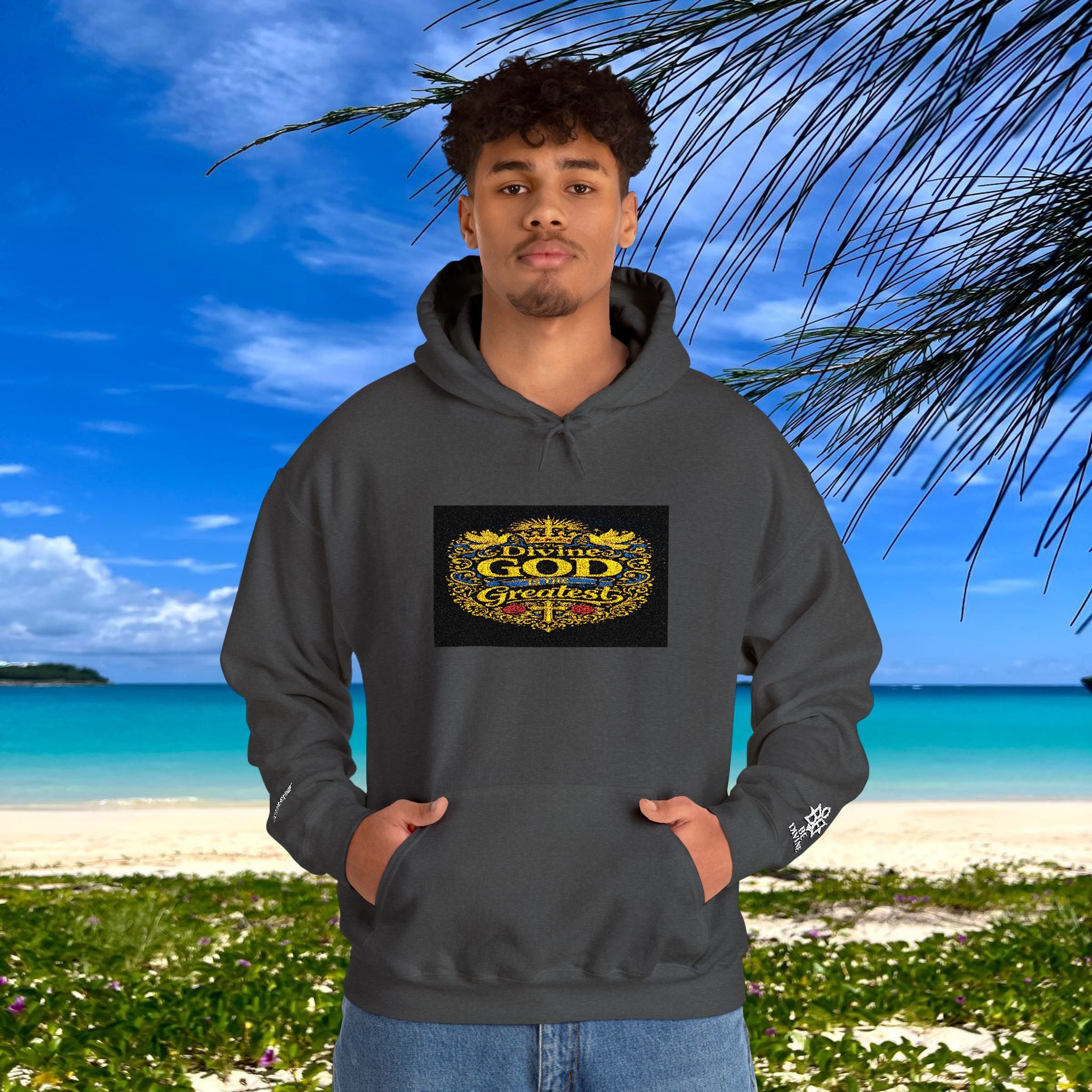 BE DIVINE™ “Divine God Is the Greatest” Embroidered Unisex Hoodie