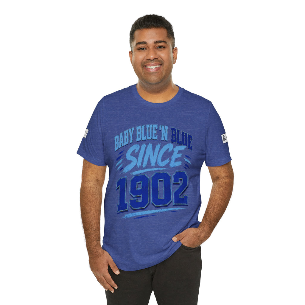 BE DIVINE™ Baby Blue 'N Blue Since 1902 Royalty Tee