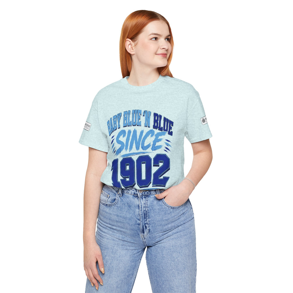 BE DIVINE™ Baby Blue 'N Blue Since 1902 Royalty Tee
