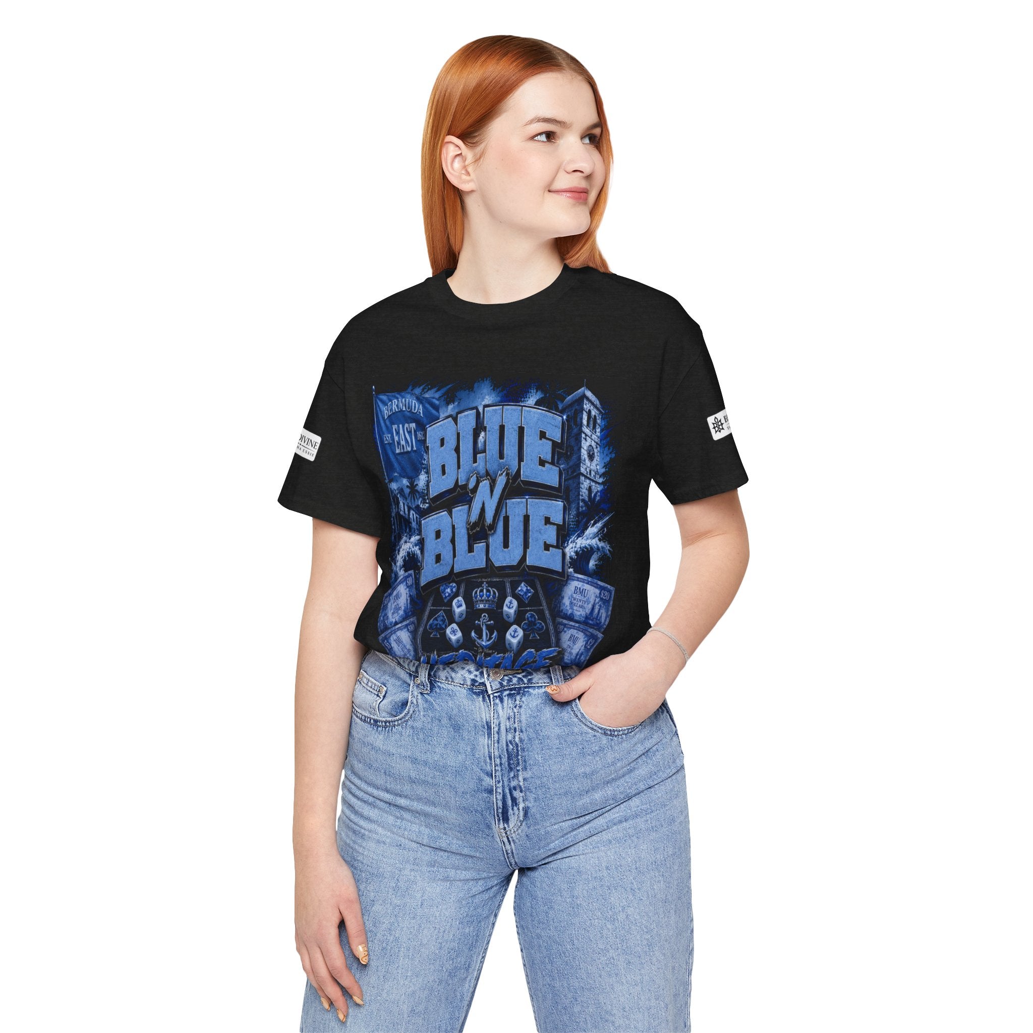 BE DIVINE™ Blue 'N Blue Heritage – I'm Here For Crown & Anchor Tee