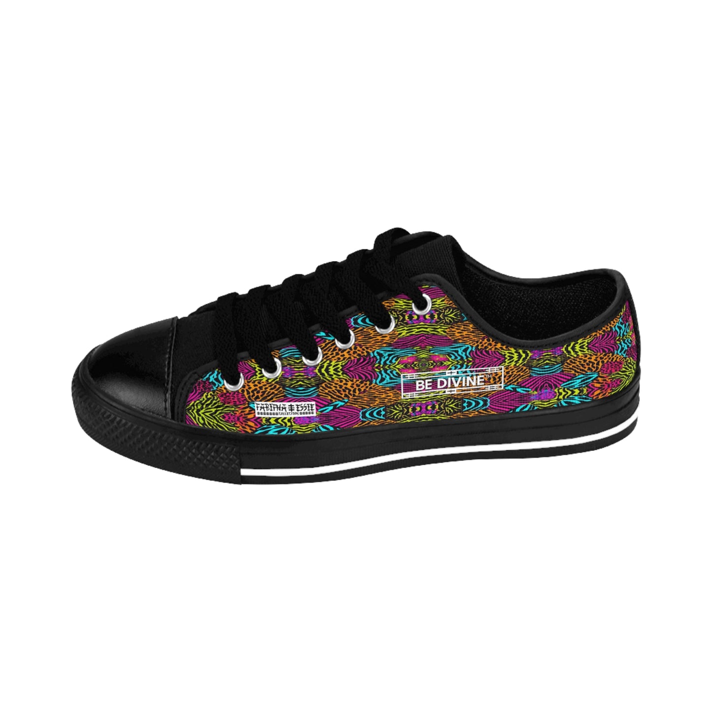 BE DIVINE™ Aurora Mirage Sneakers – Luxe Neon Pattern Women’s Shoes