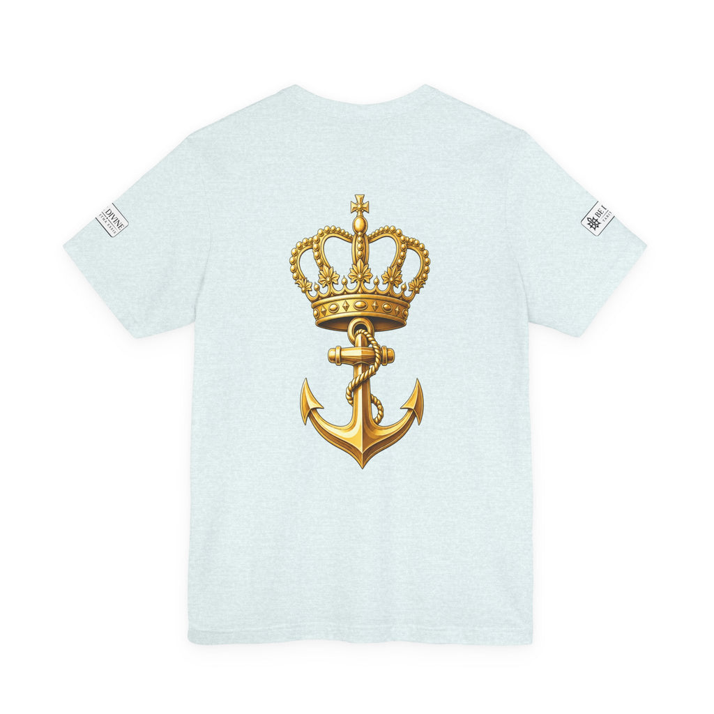 BE DIVINE™ Premium Minimal Crown 'N Anchor Tee – Black & Gold Edition